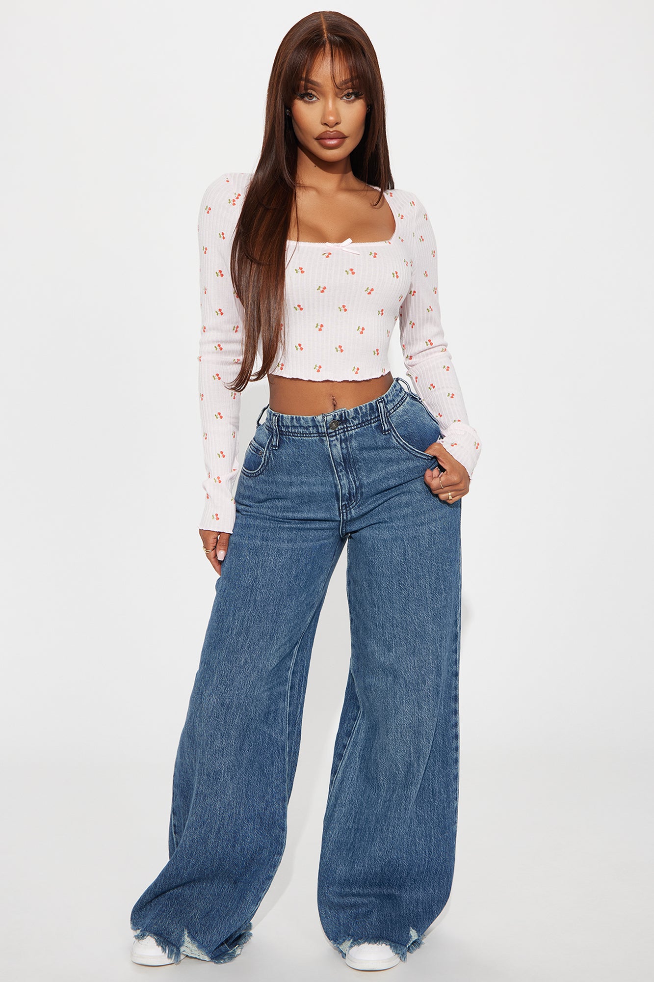 Amberlyn Relaxed High Rise Wide Leg Jeans