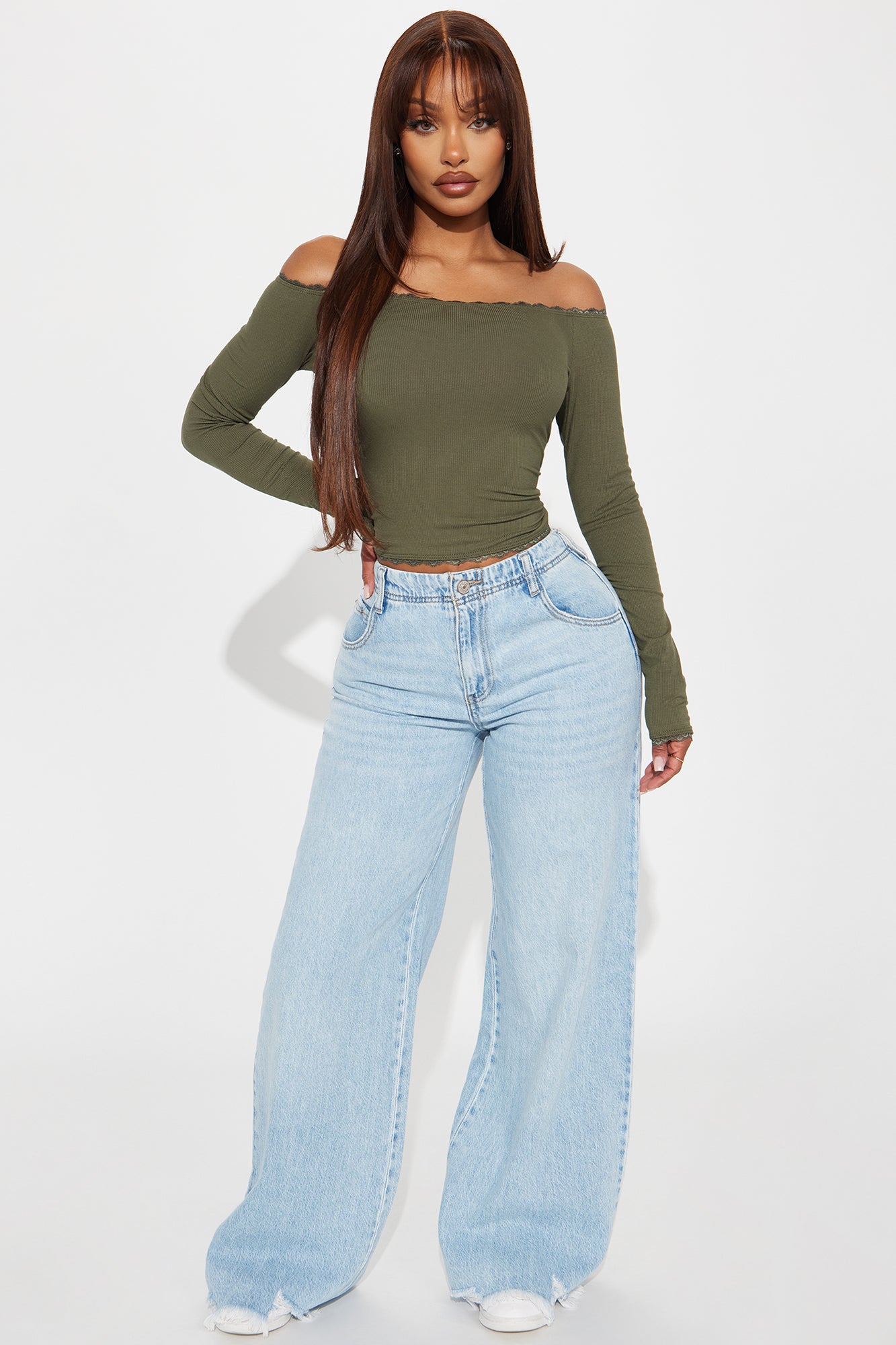 Amberlyn Relaxed High Rise Wide Leg Jeans