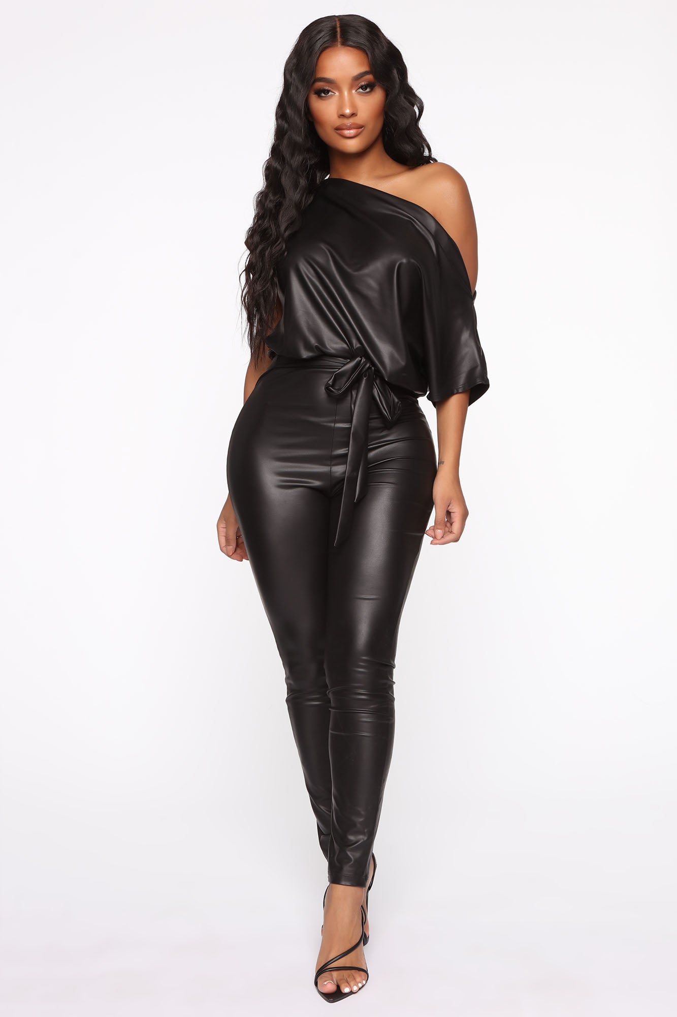 Want You Back PU Jumpsuit