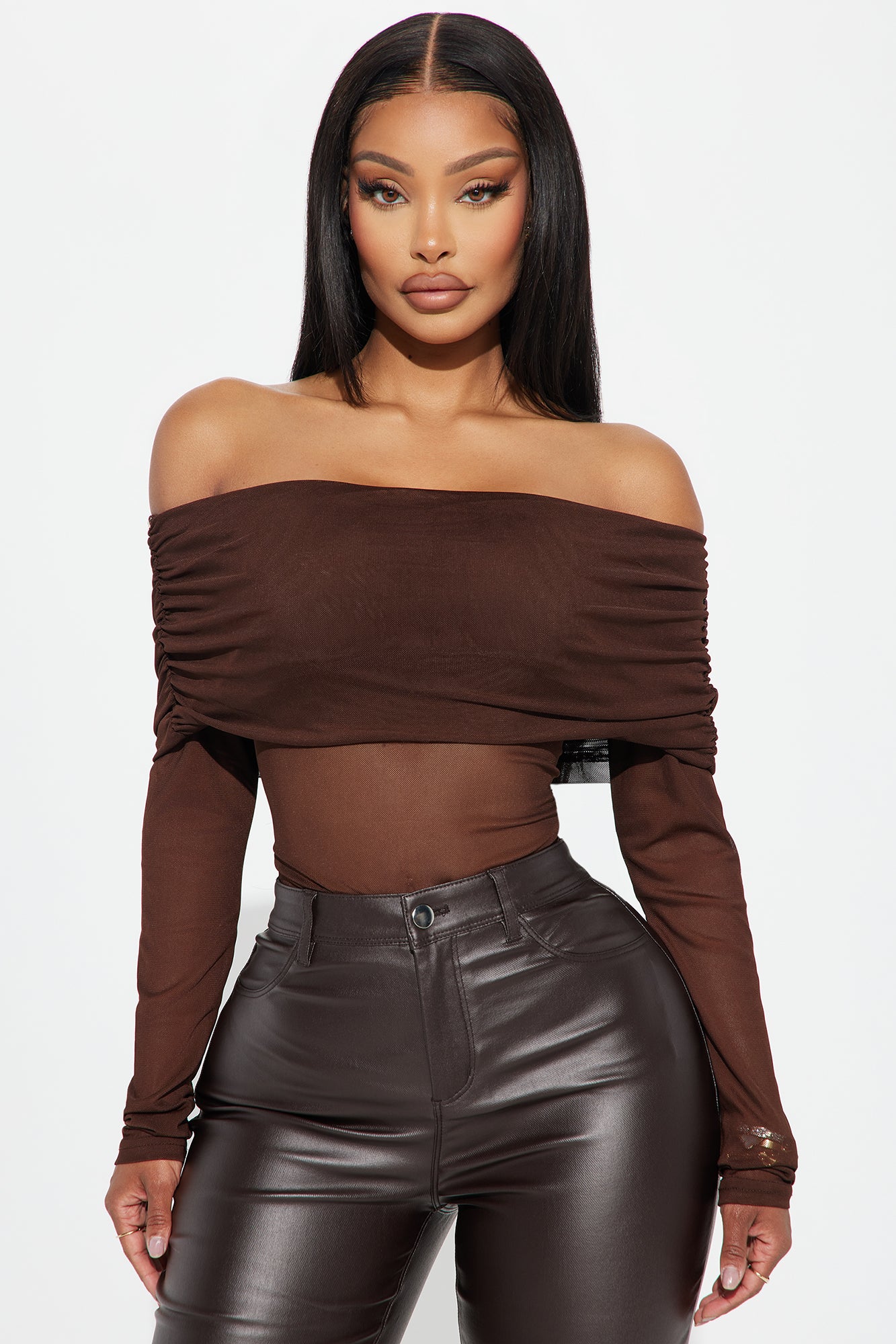 Gina Off Shoulder Mesh Top