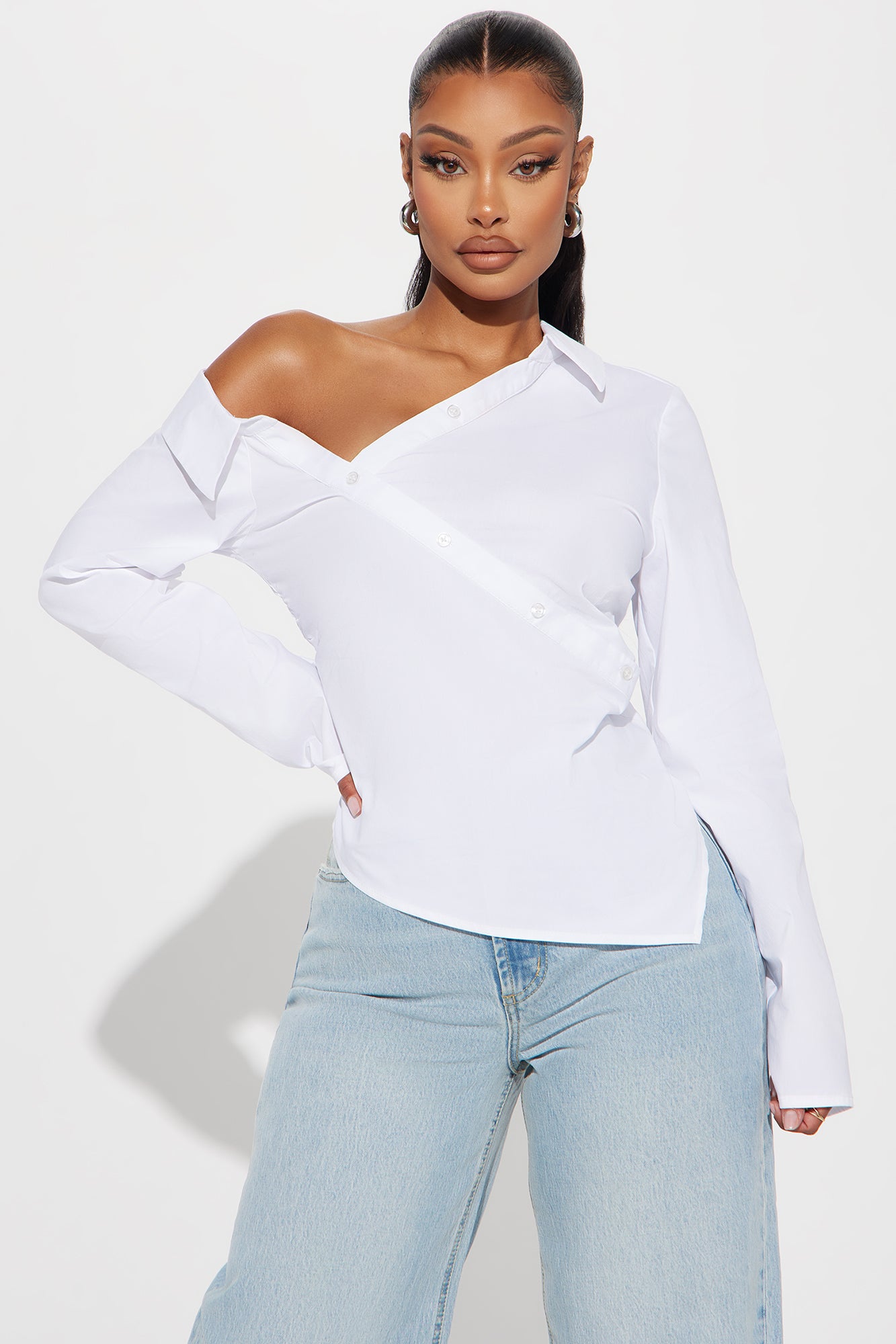 Keepin' Cool Asymmetrical Shirt