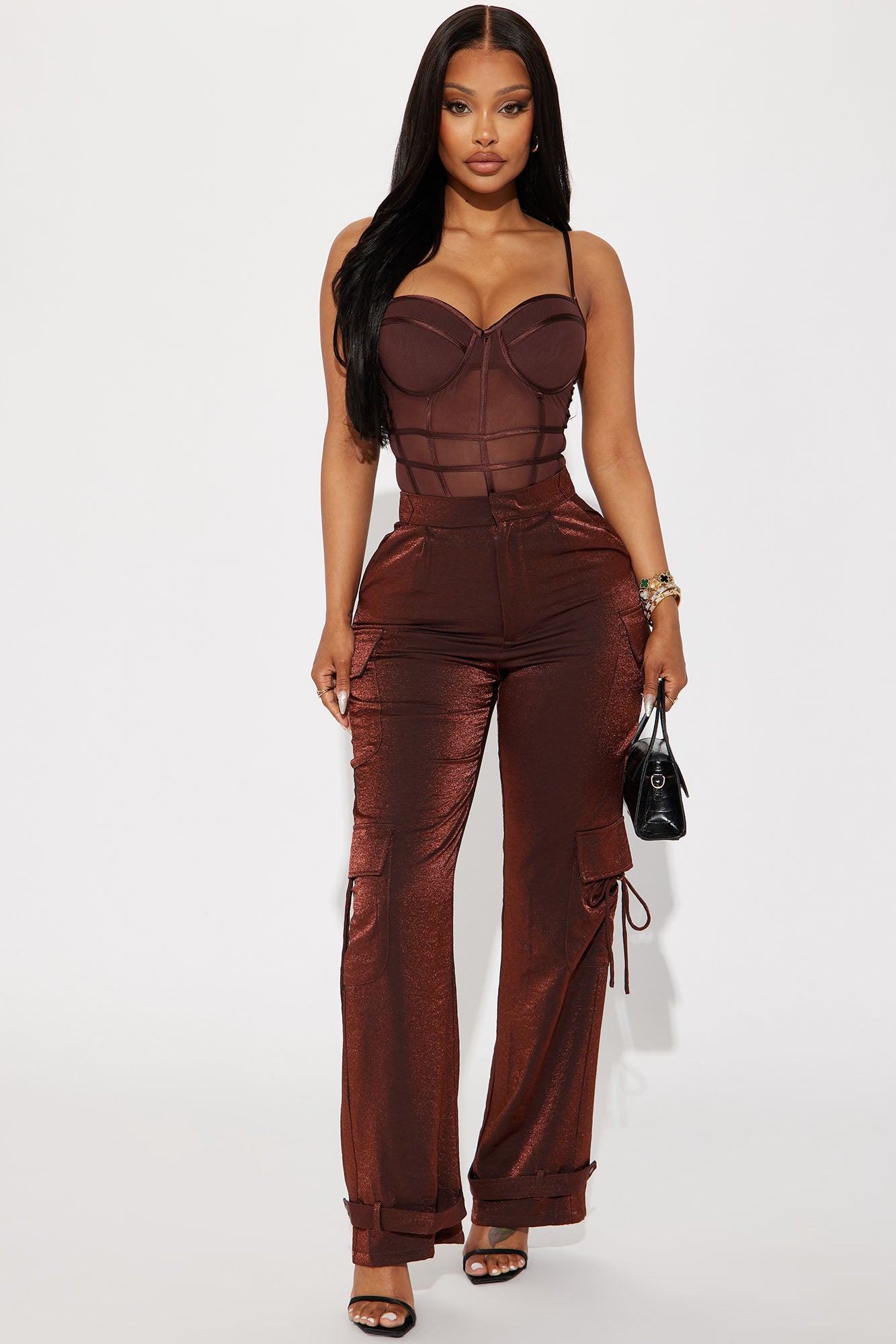 Autumn Satin Cargo Pant