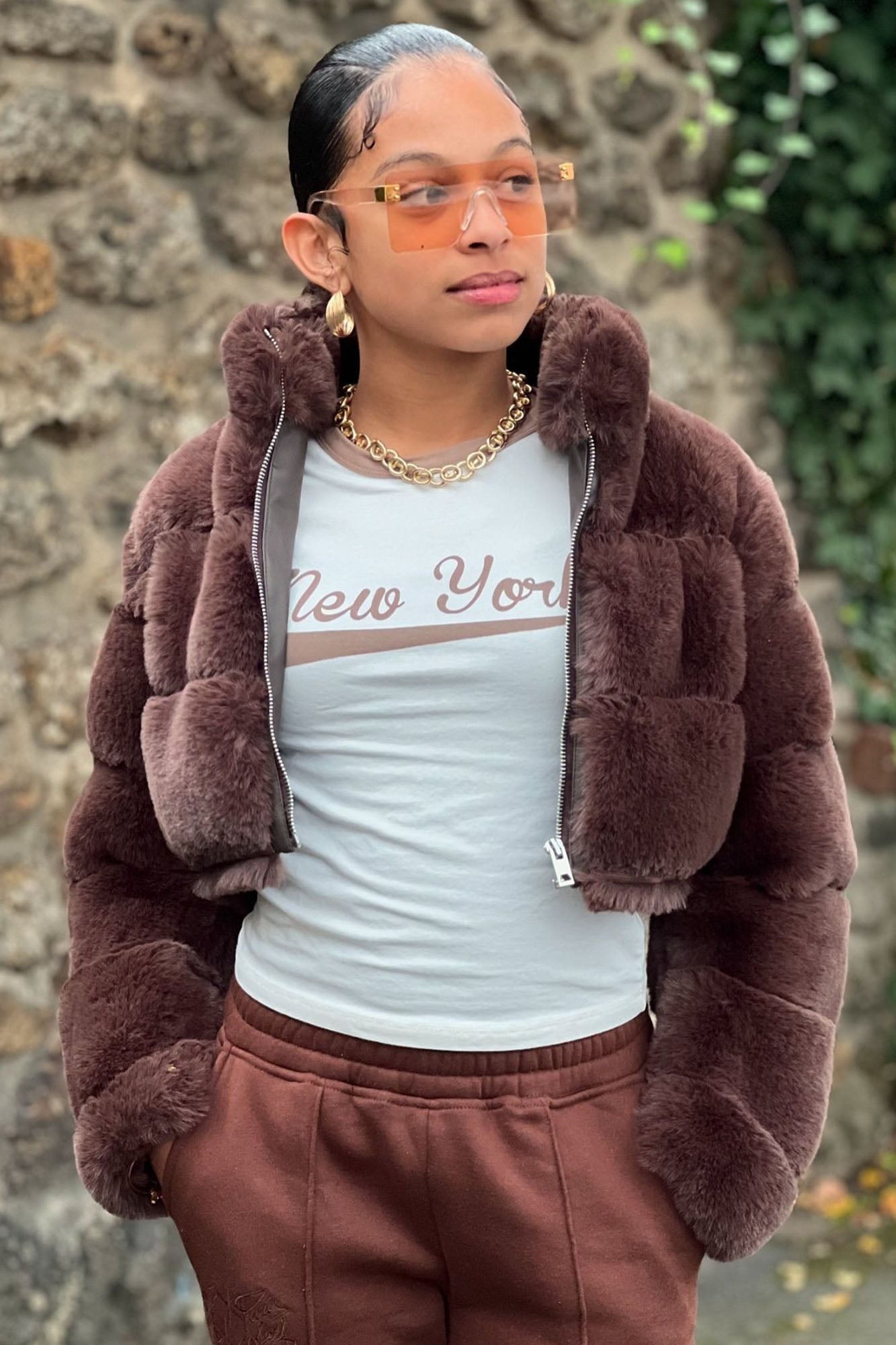 Mini Ella Faux Fur Jacket