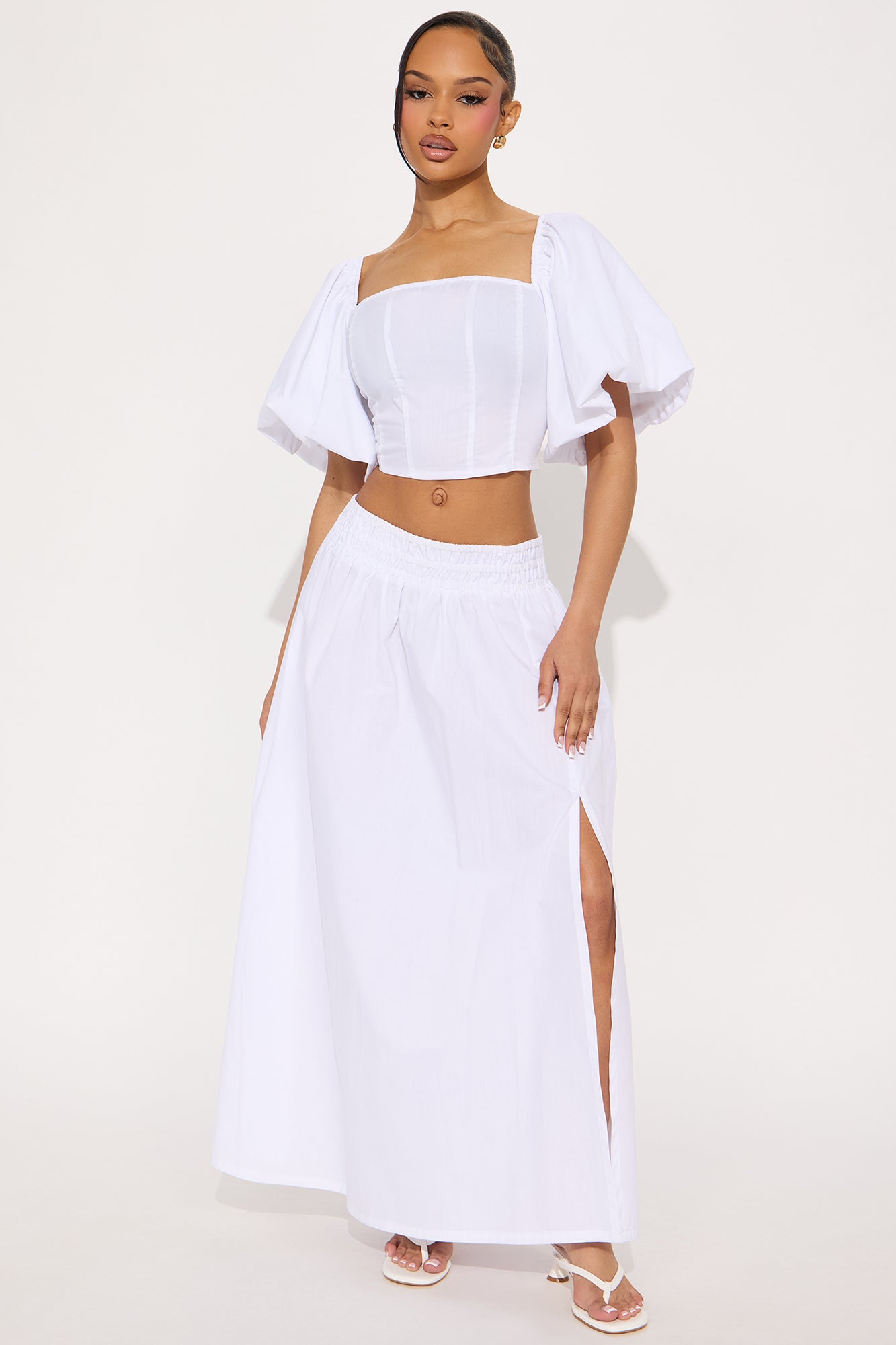 Let's Runaway Together Midi Skirt Set