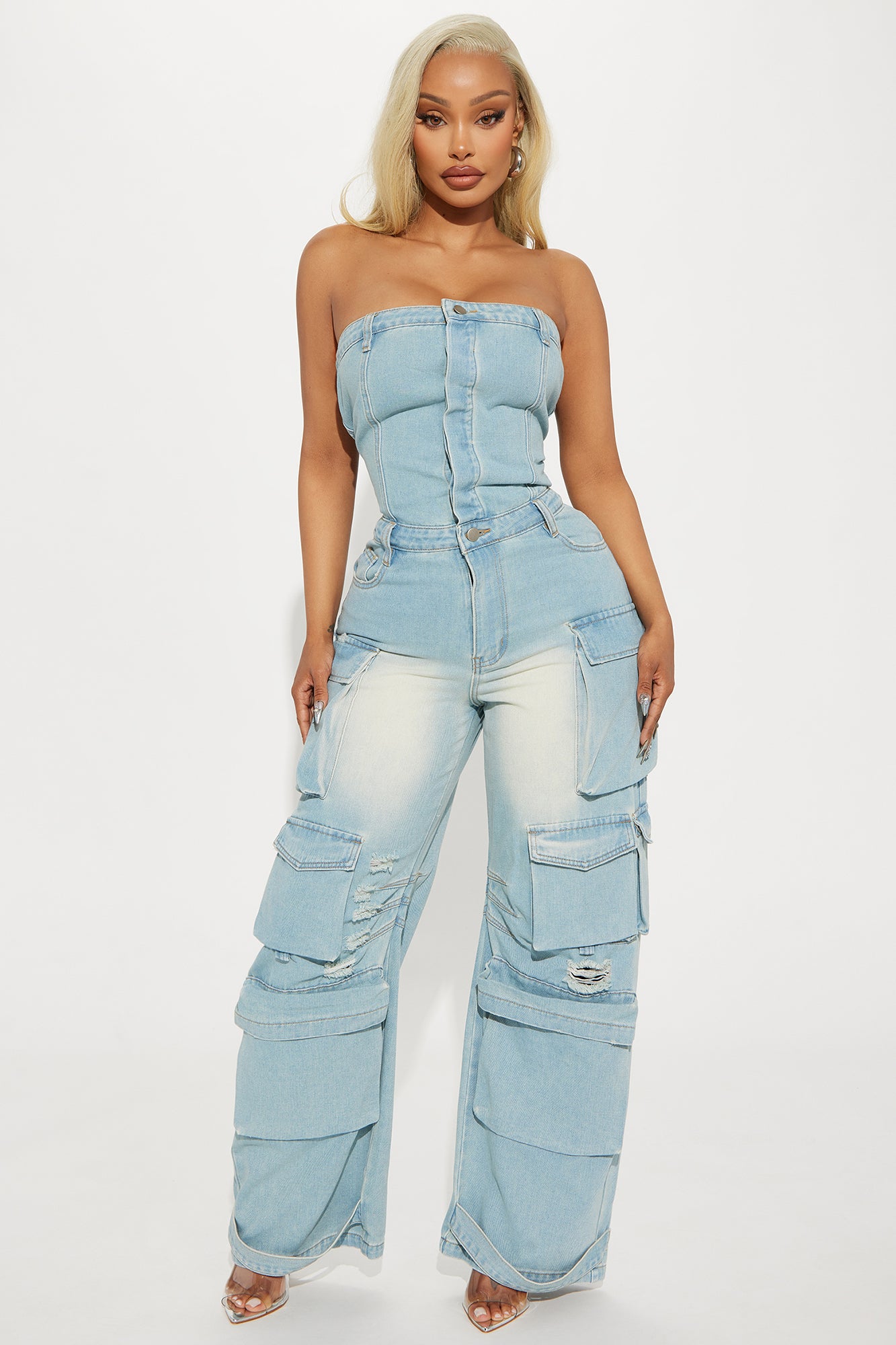 Keep Up Denim Jumpsuit