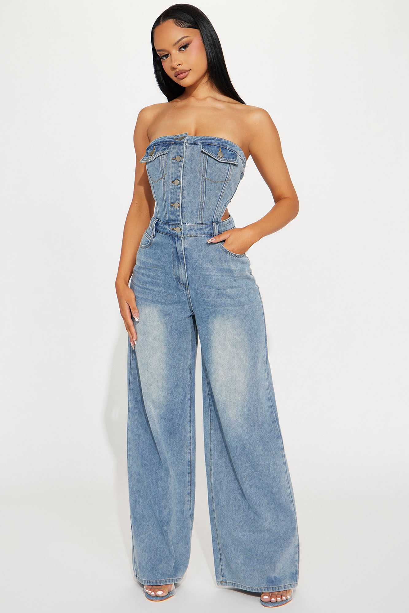 Making Moves Denim Jumpsuit