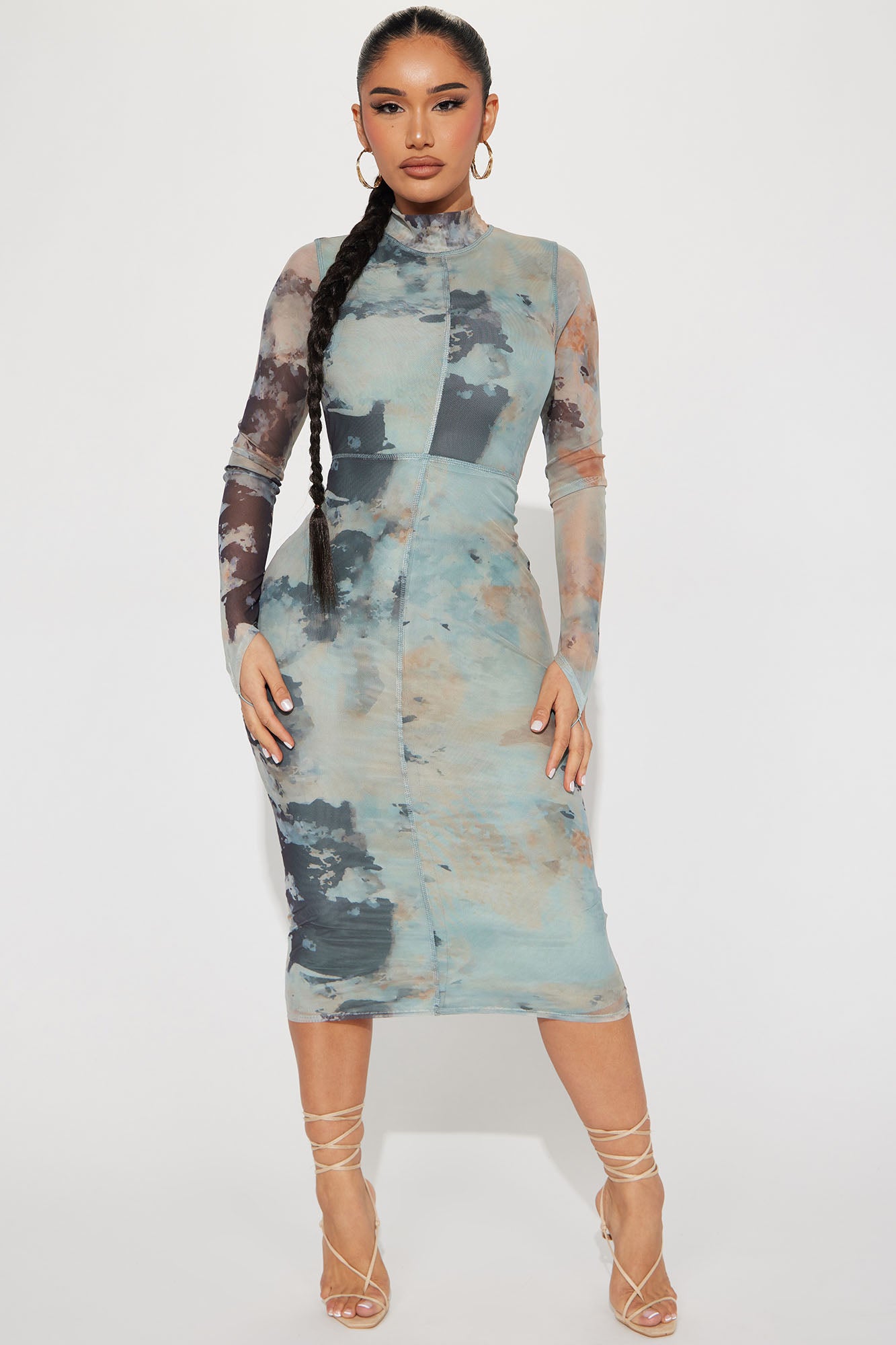 Valina Mesh Midi Dress