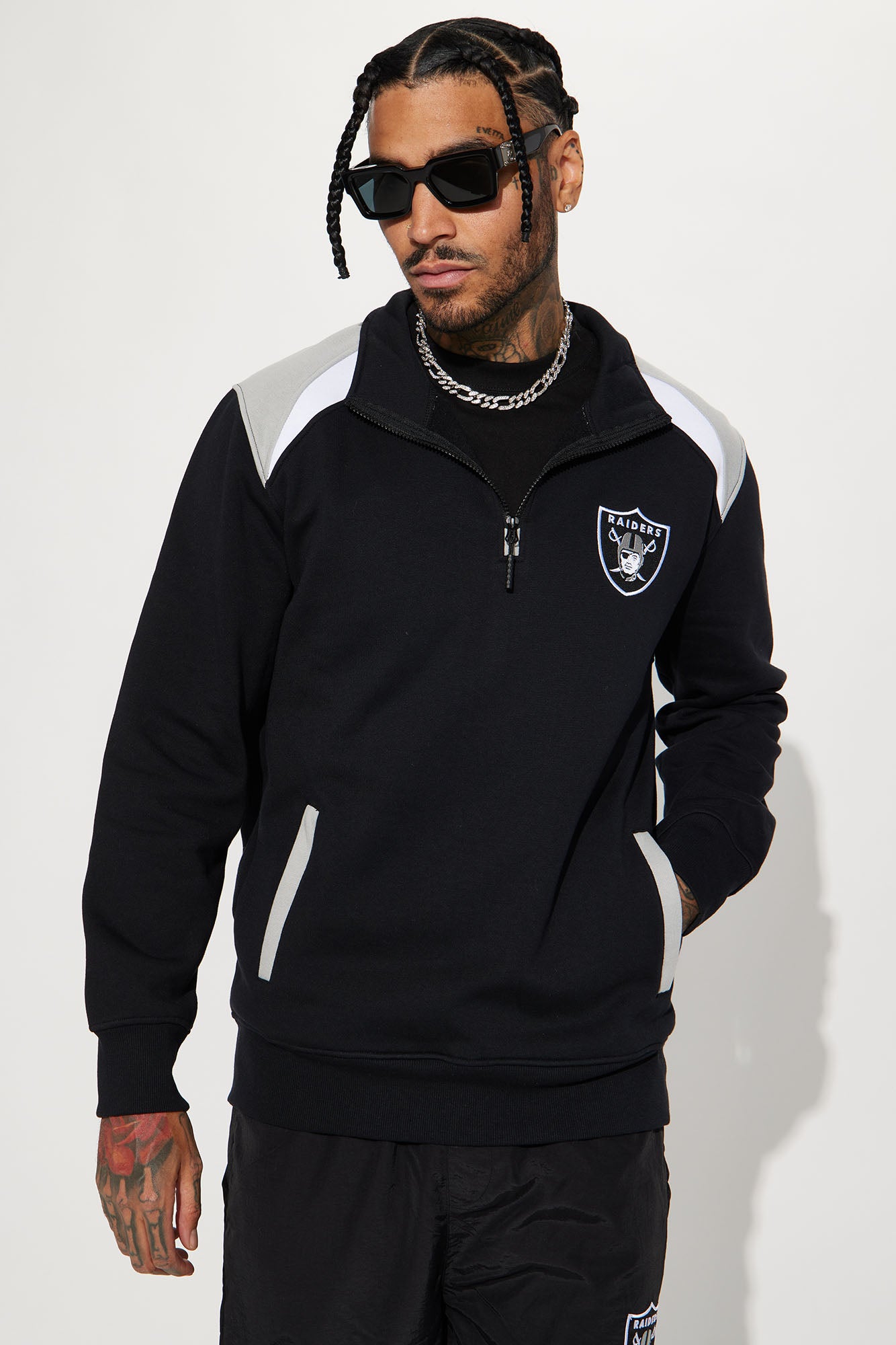 Raiders Quarter Zip Sweatshirt