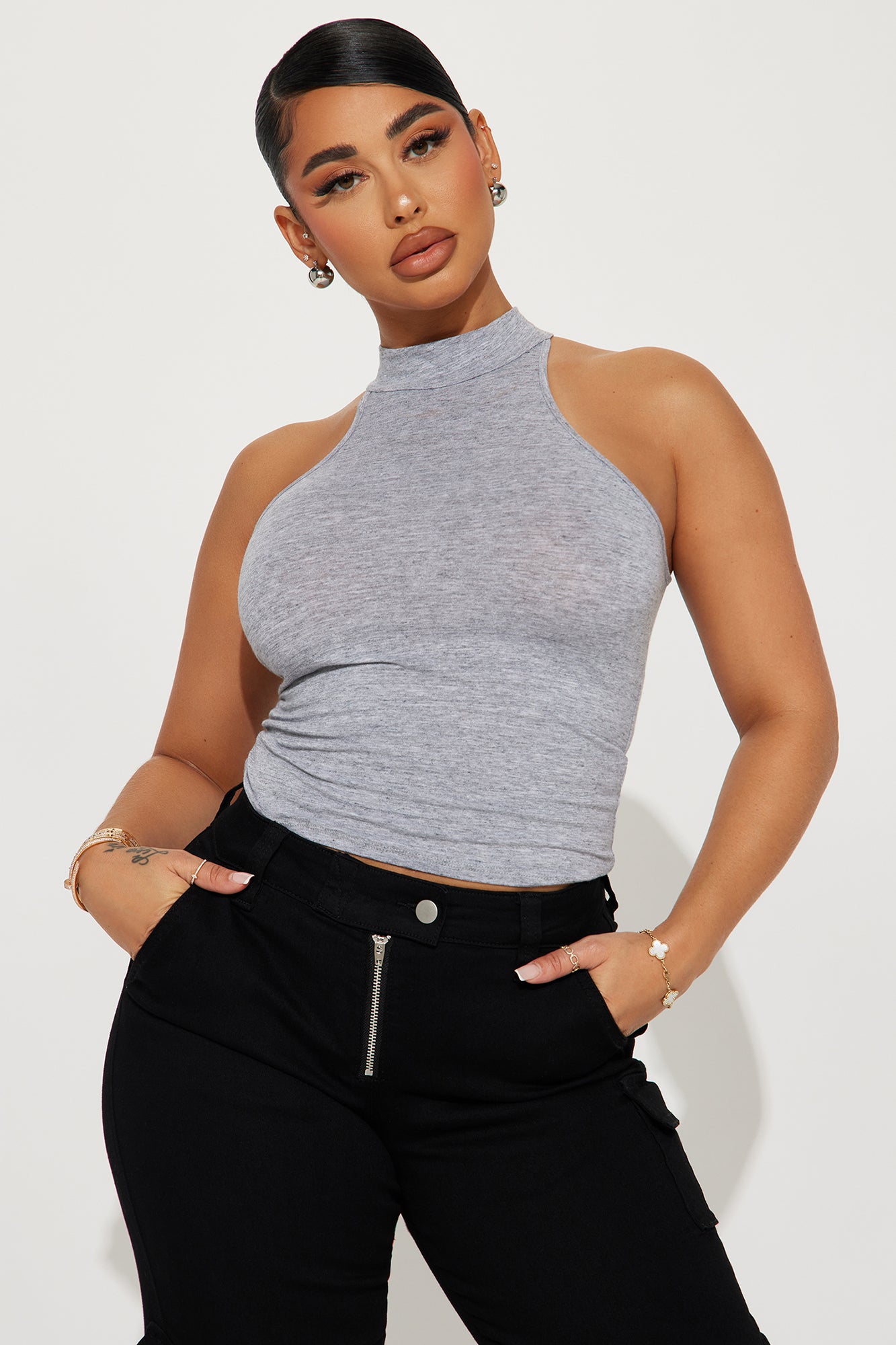 Myra Mock Neck Tank Top