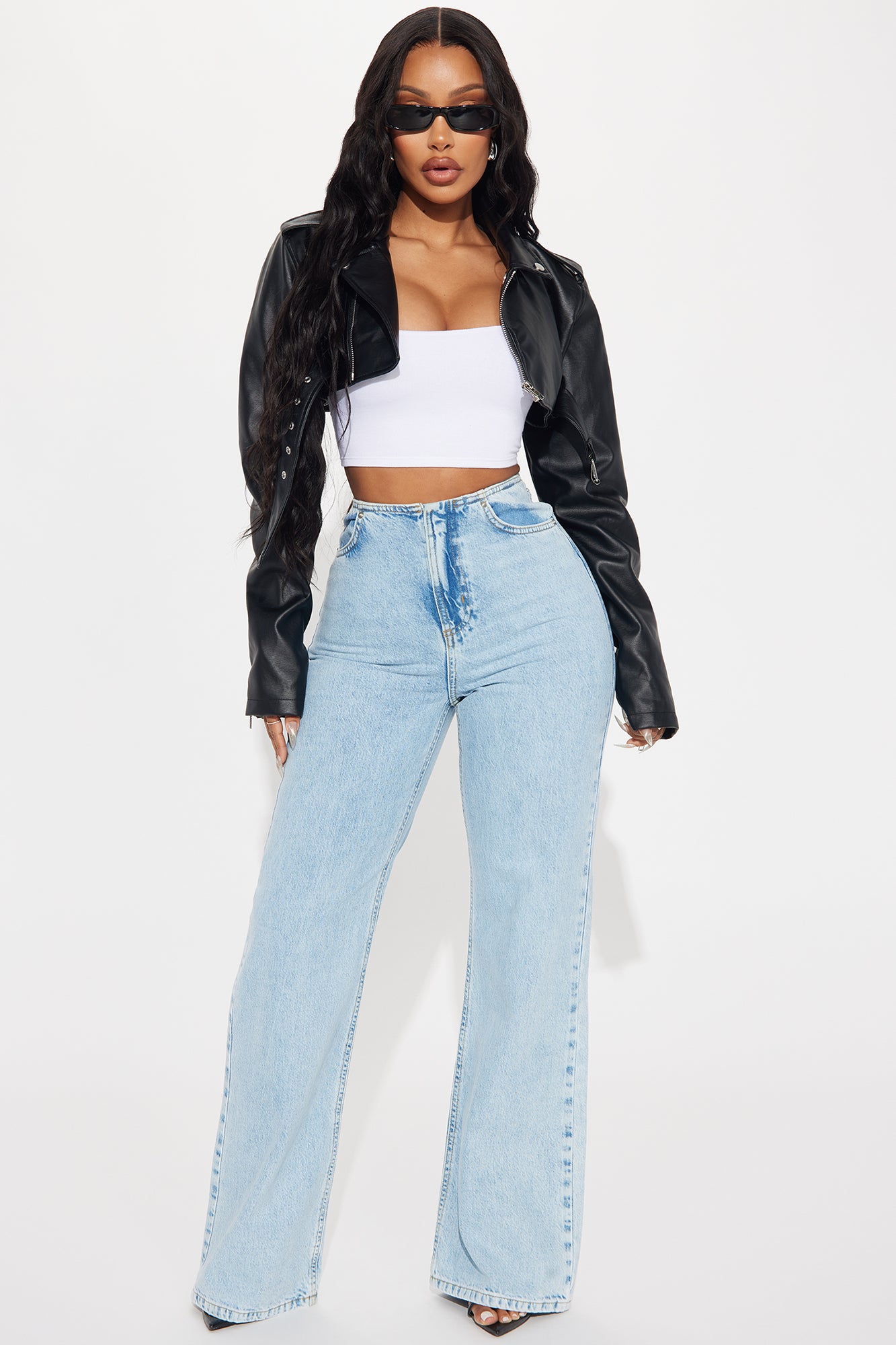 Pop It Crop It Faux Leather Jacket