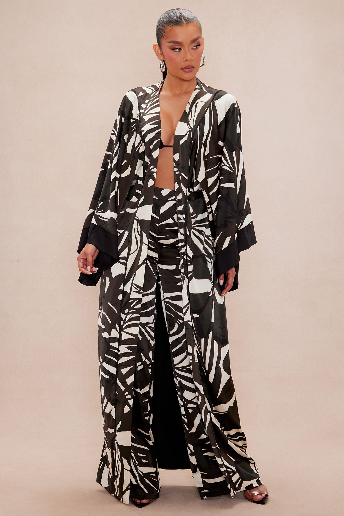 Silvina Satin Kimono