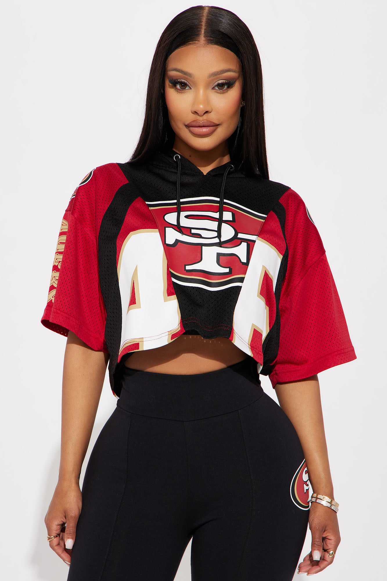 49ers Cropped Mesh Top