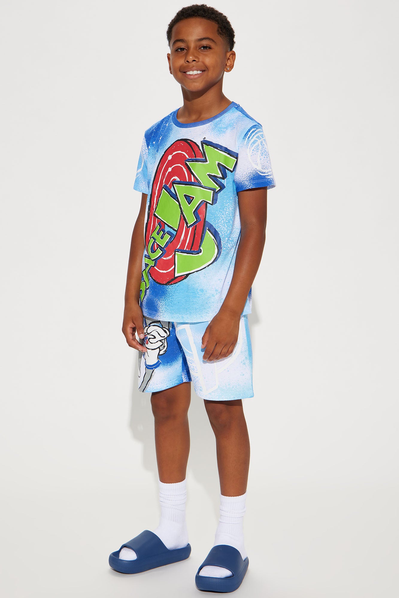 Mini Space Jam Spray Tee Short Set