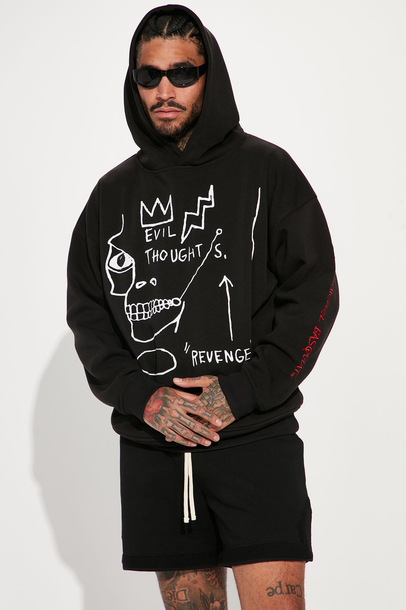 Jean-Michel Basquiat Evil Thoughts Hoodie
