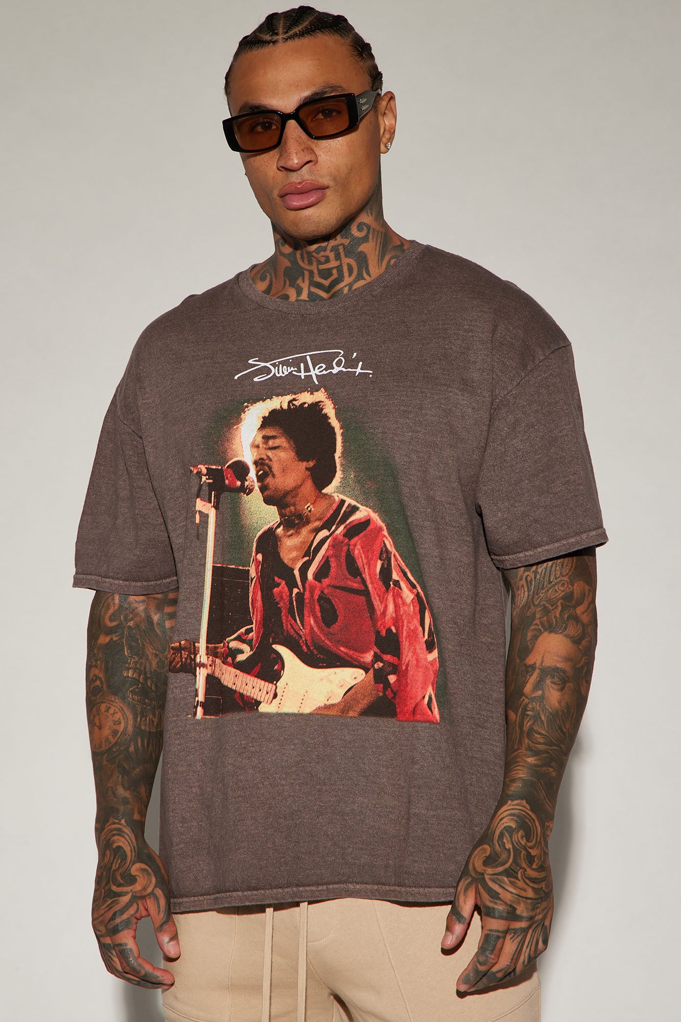 Jimi Hendrix Live On Stage Short Sleeve Tee