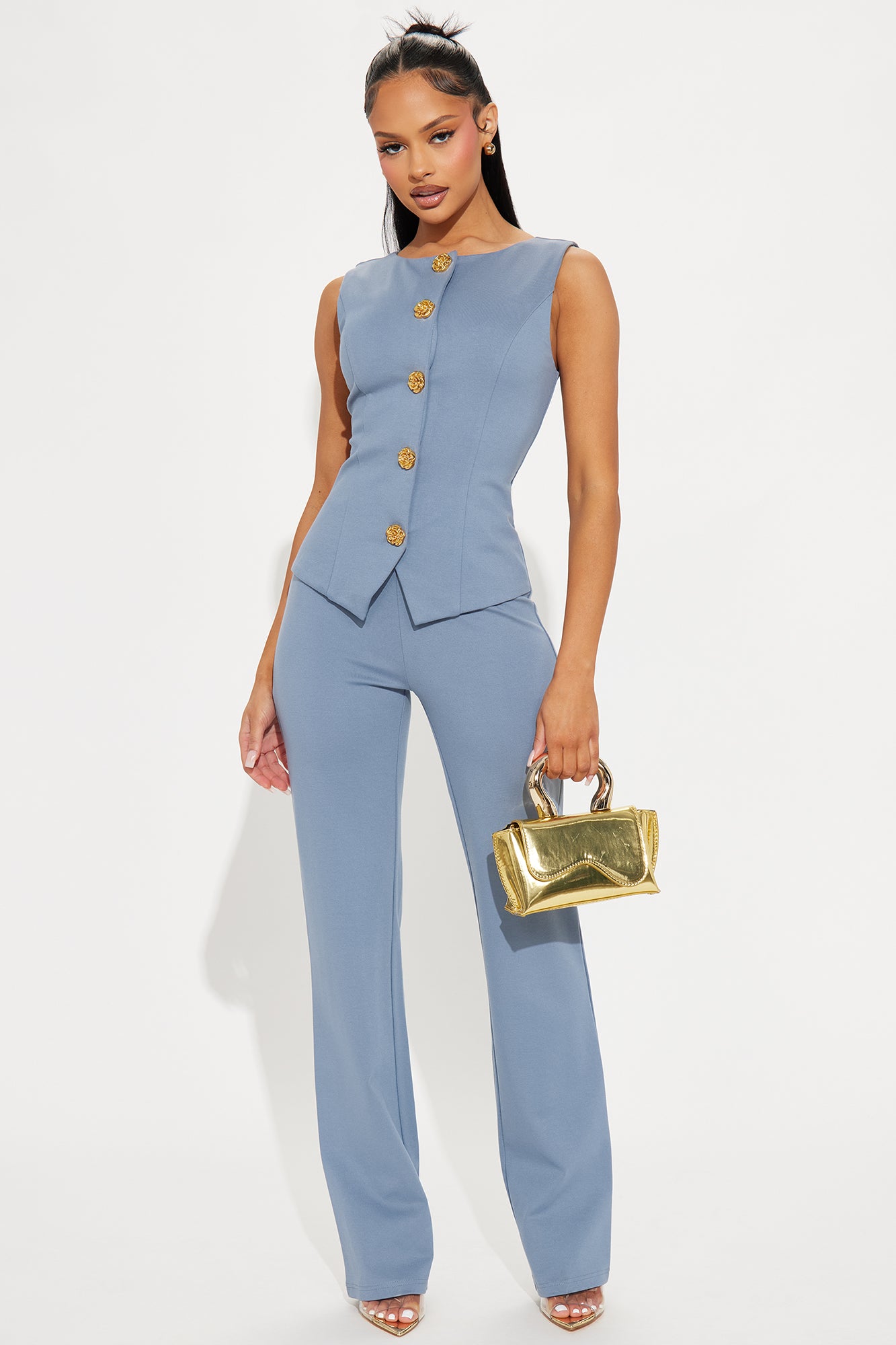 The Mia Vest Ponte Jumpsuit