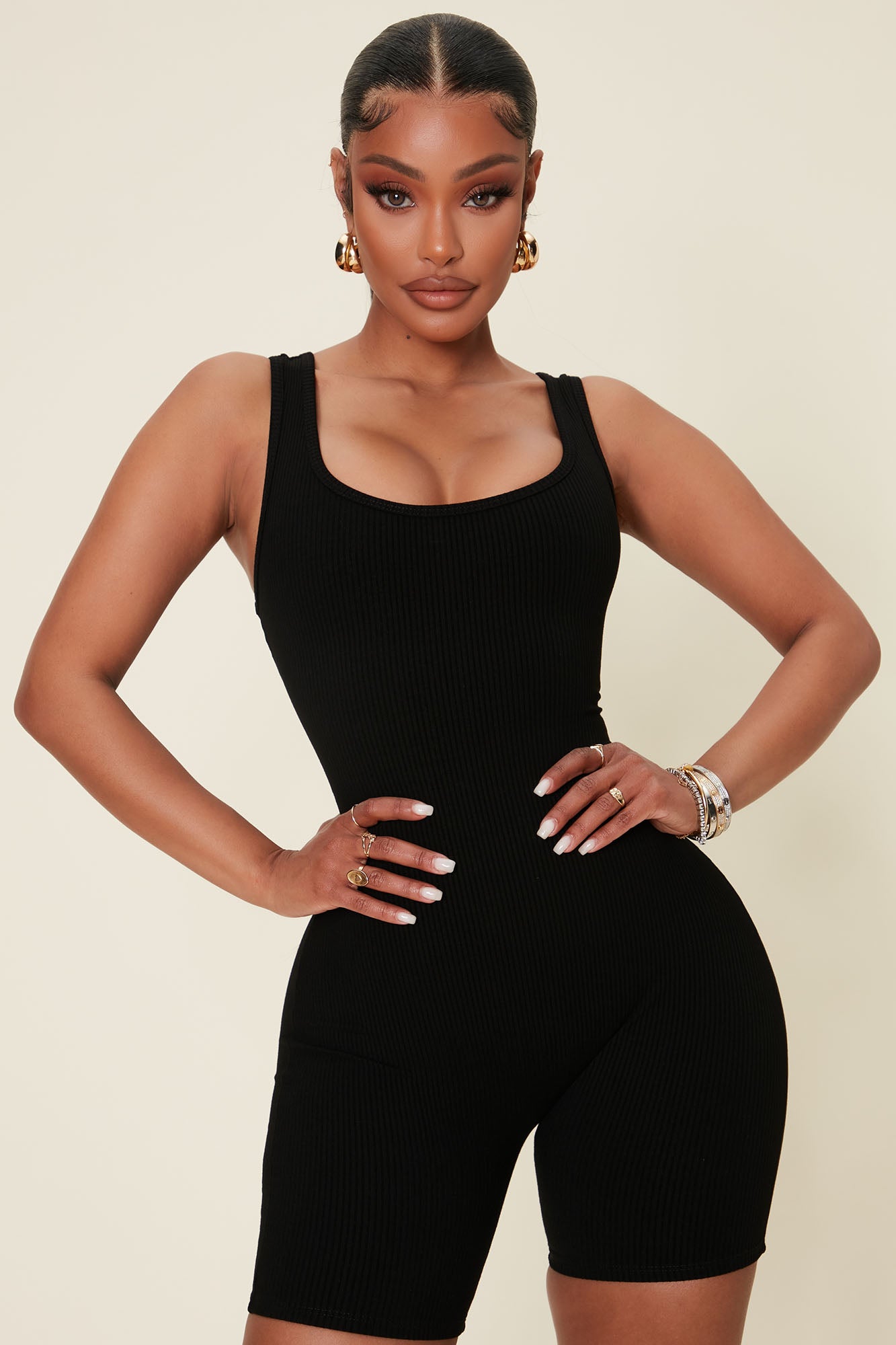 Naveah Scoop Neck Snatched Romper