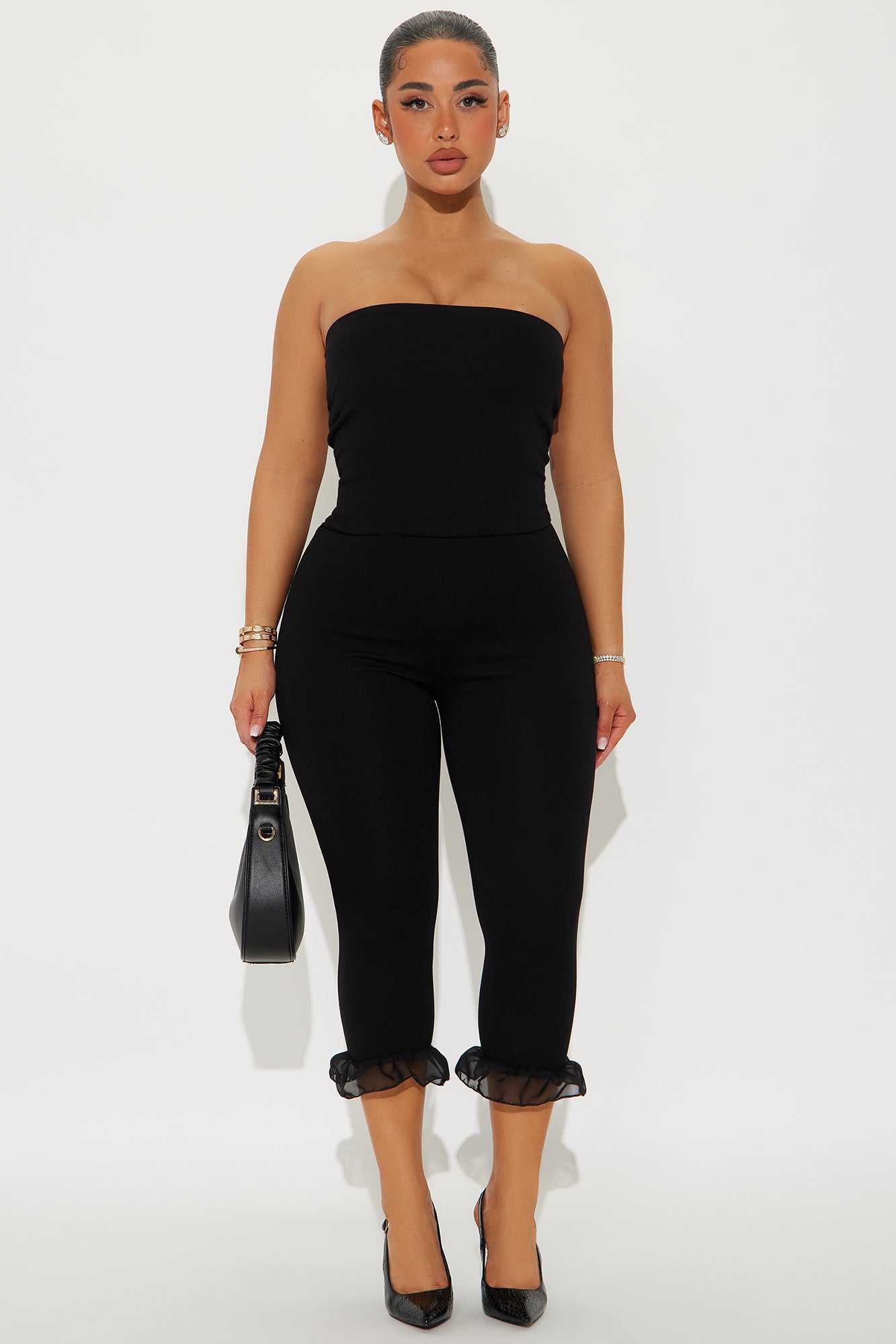 Charlotte Ruffle Capri Jumpsuit