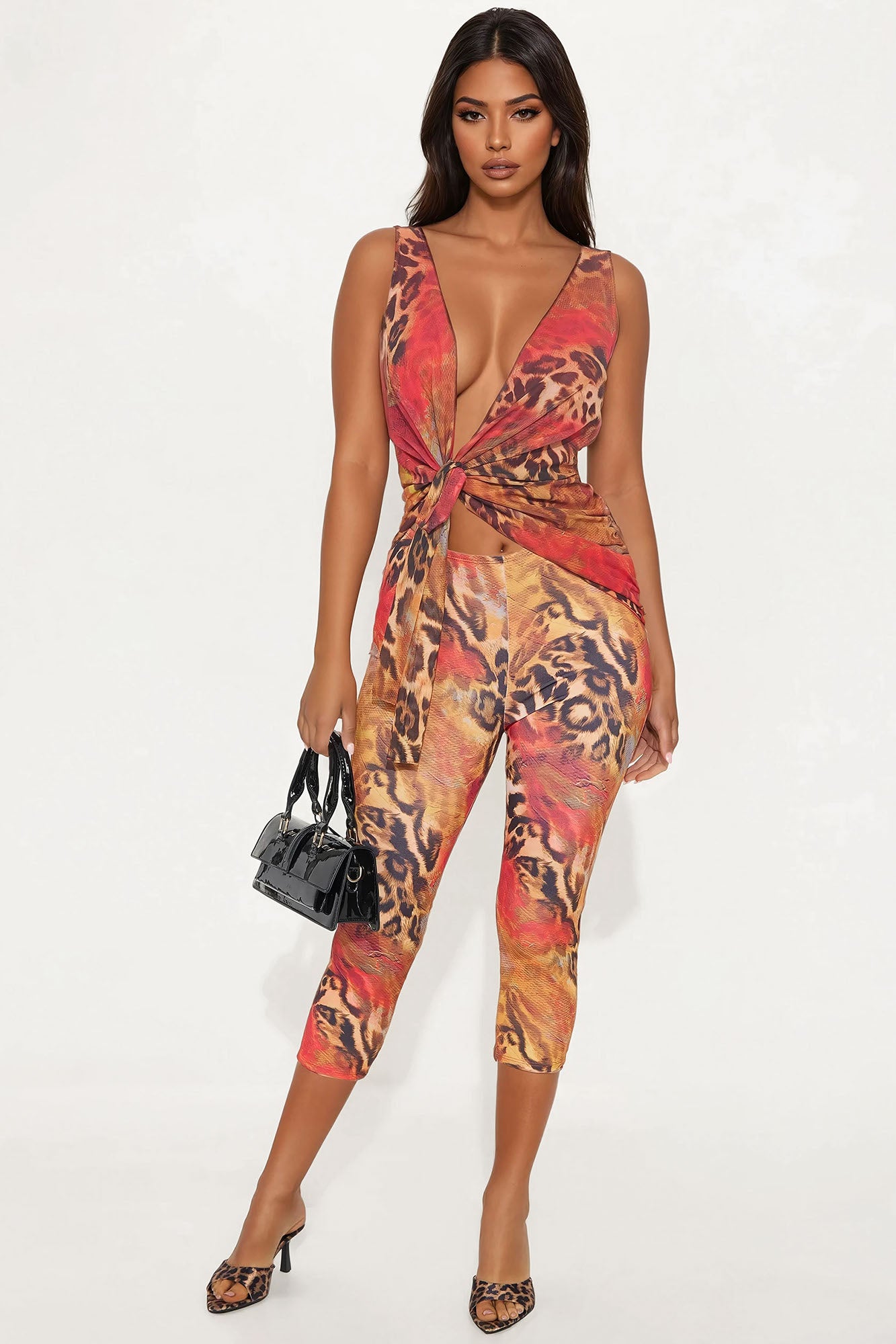 That's Hot Mesh Capri Jumpsuit
