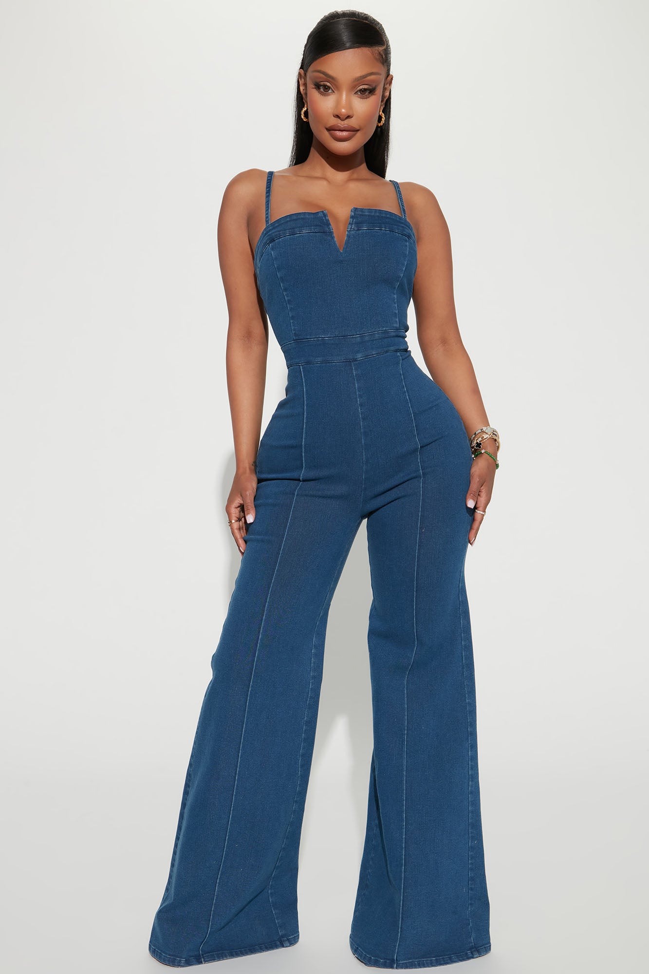 She's A Classic Denim Jumpsuit