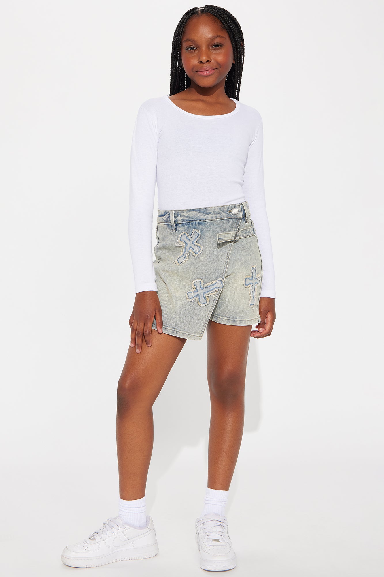 Mini Cross Your Mind Denim Skort