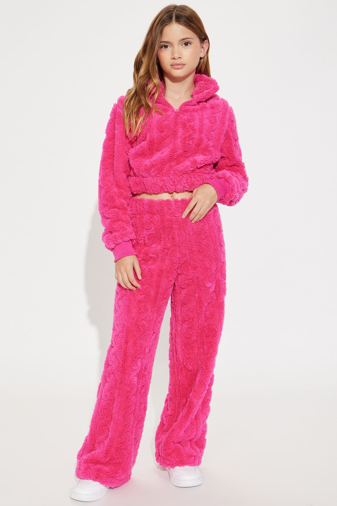 Mini Jolene Teddy Fleece Wide Leg Set