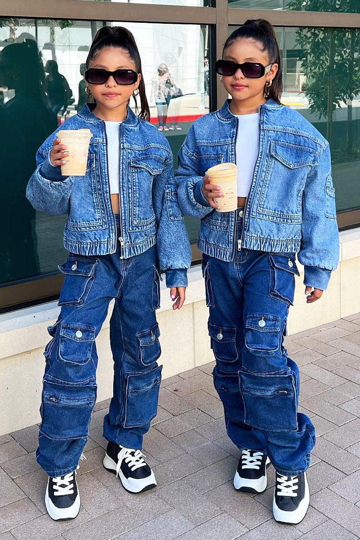 Mini Lily High Rise Cargo Jeans