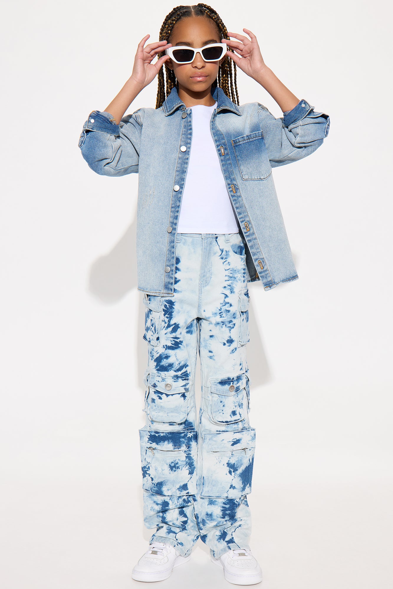 Mini Lily High Rise Cargo Jeans