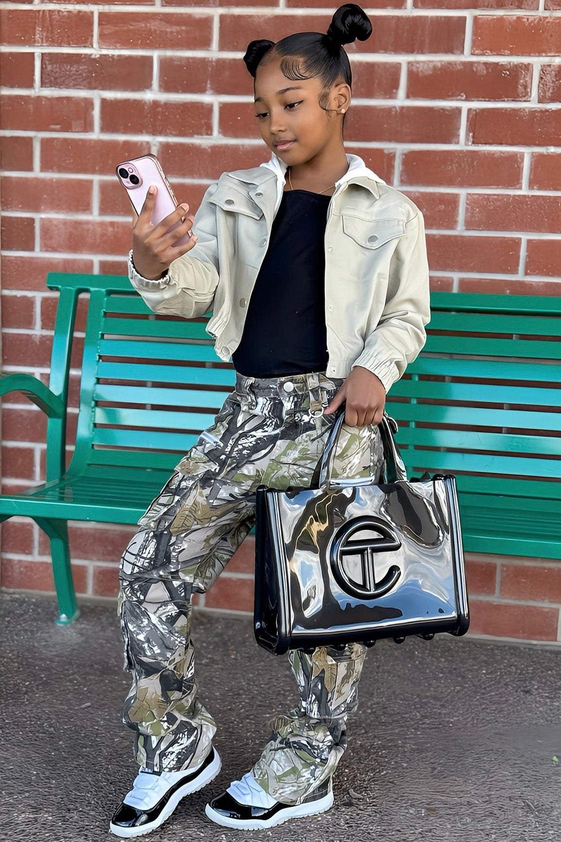 Mini Sneak Attack Camo Cargo Jean