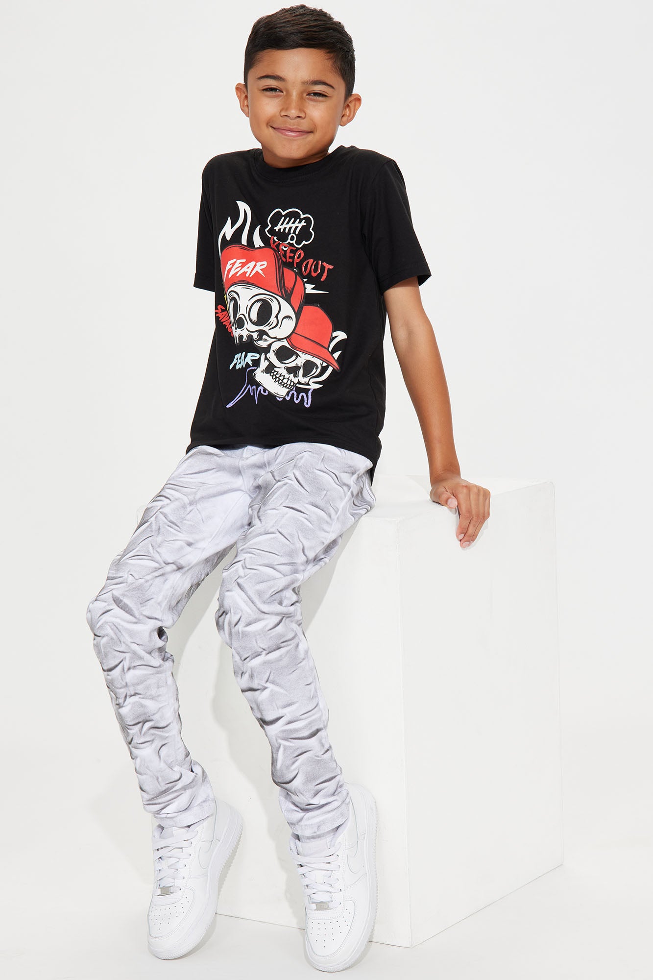 Mini Textured Away Skinny Jean