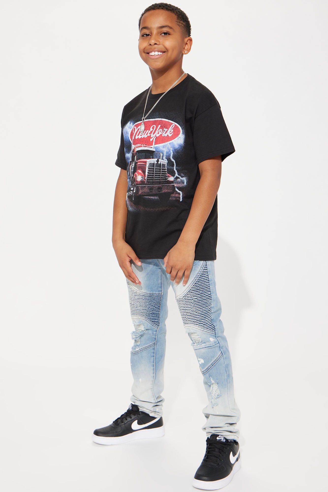 Mini Distress Splatter Moto Skinny
