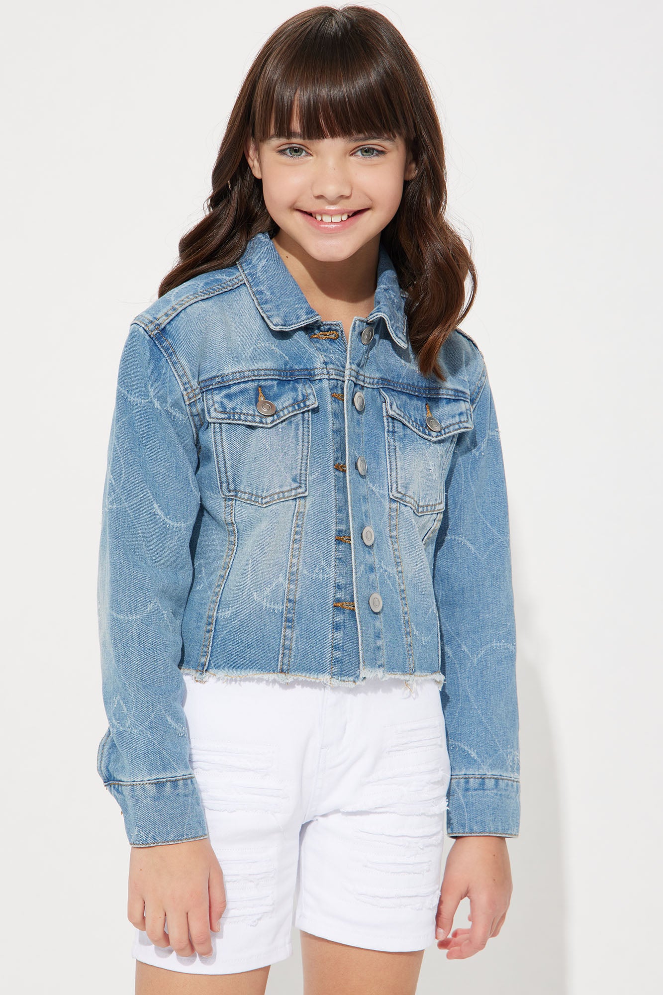 Mini Denim Kayla Print Jacket