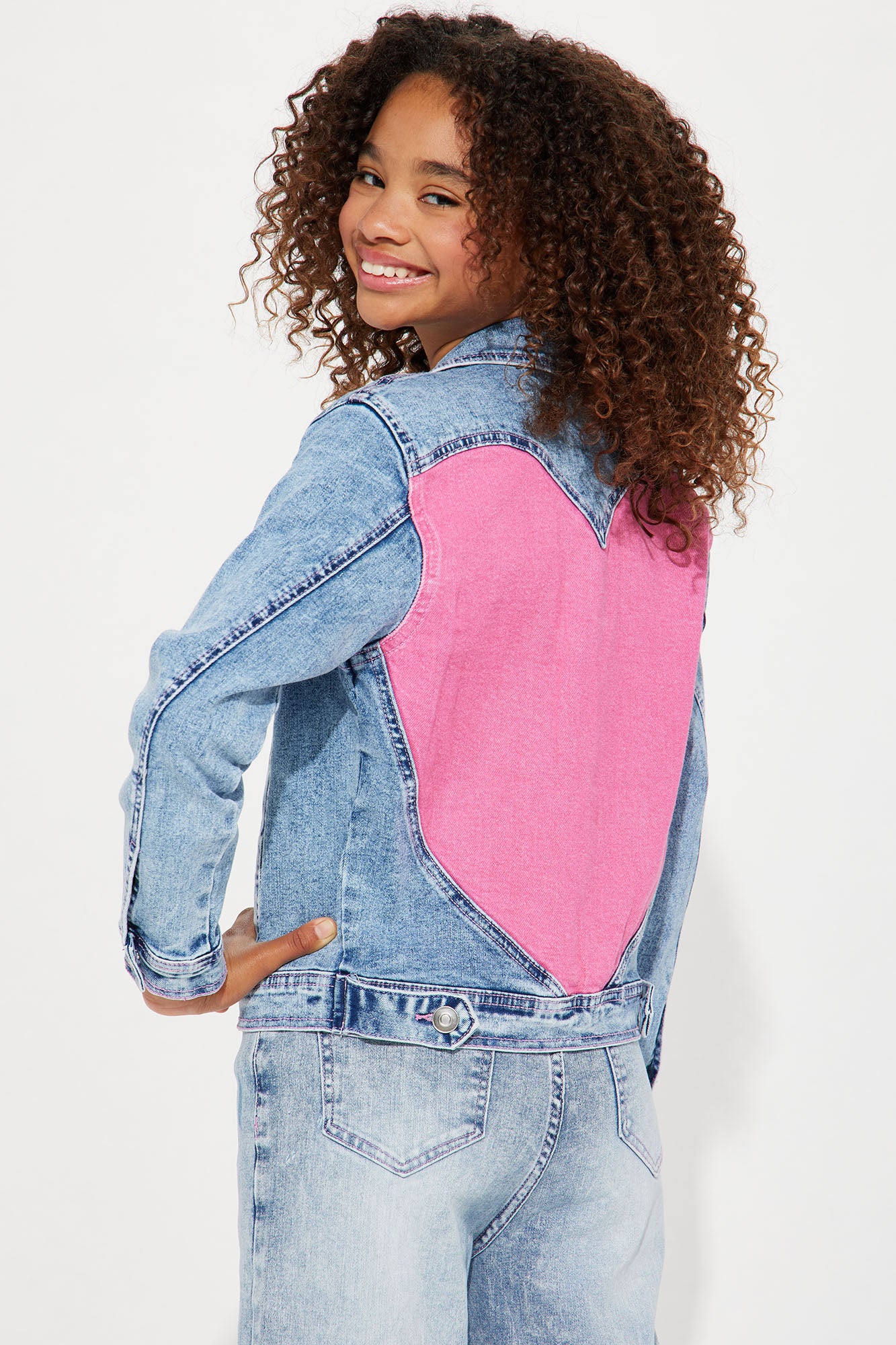 Mini Amor Contrast Heart Jacket