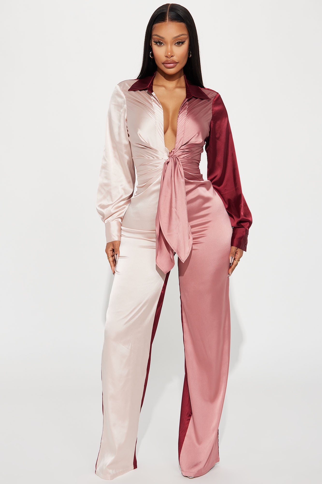 Beauty In A Bottle Satin Jumpsuit