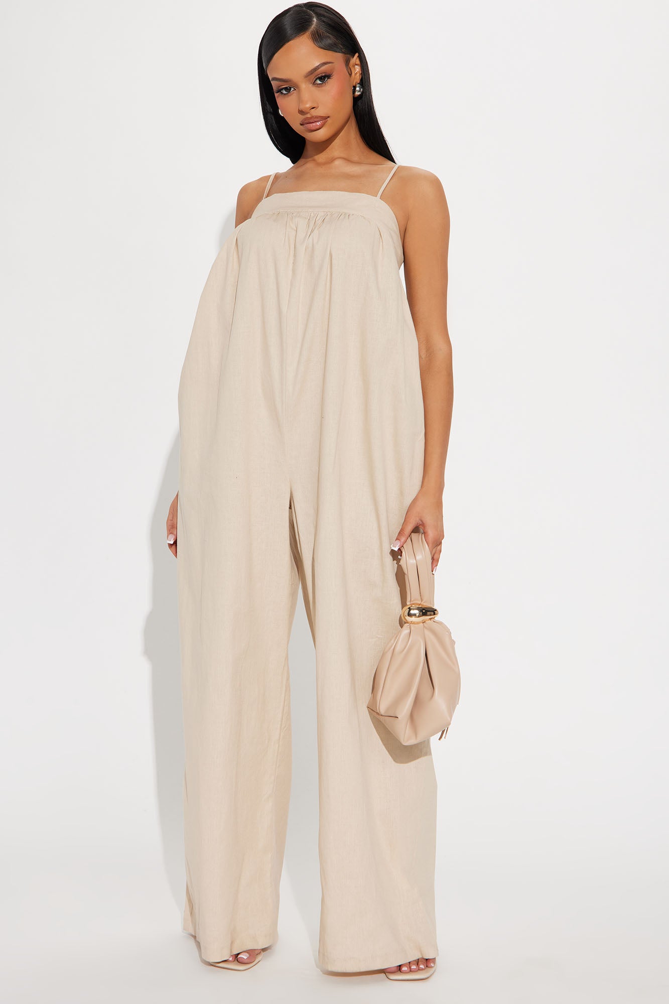 Walk On The Beach Linen Jumpsuit