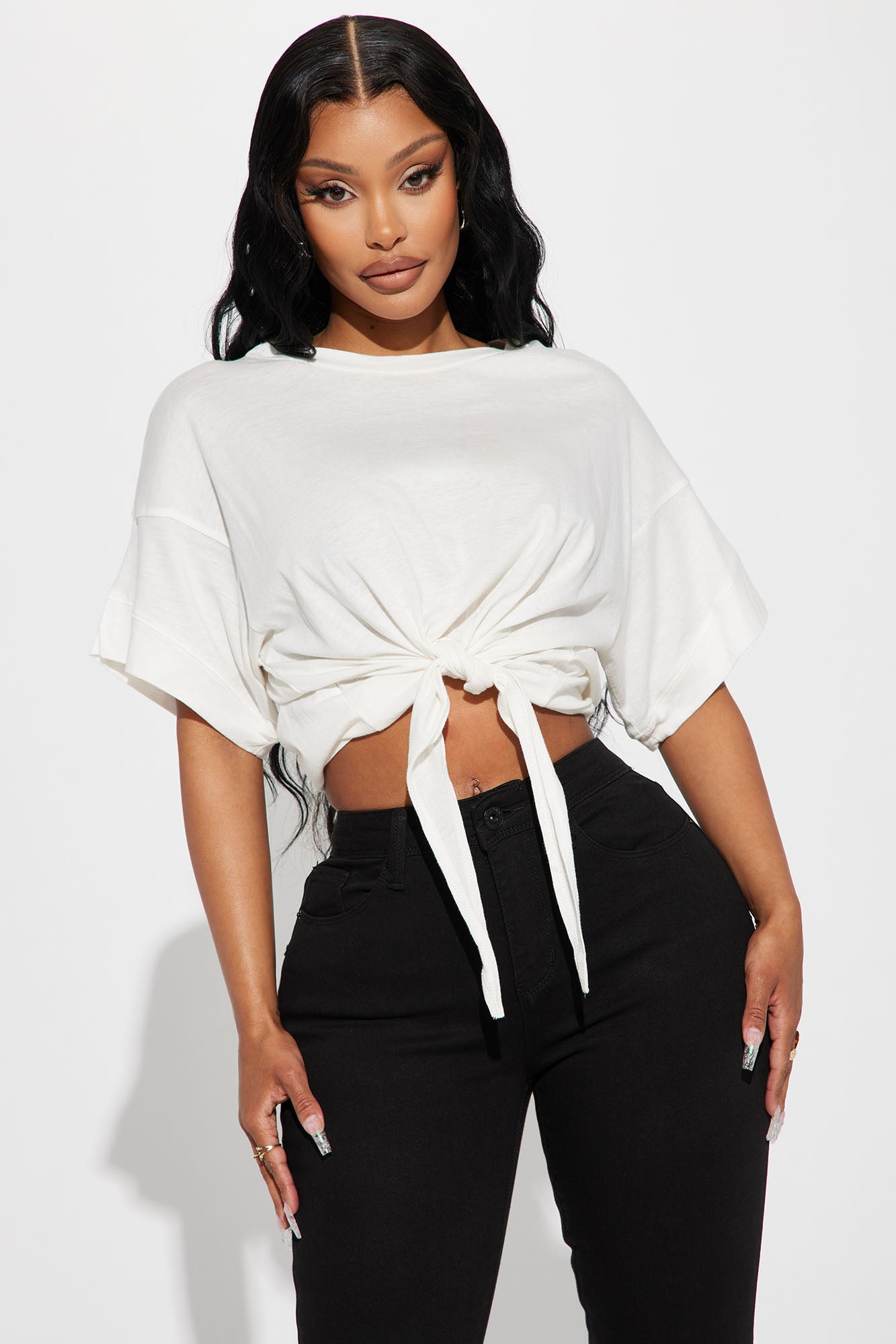 Emily Tie Front Top