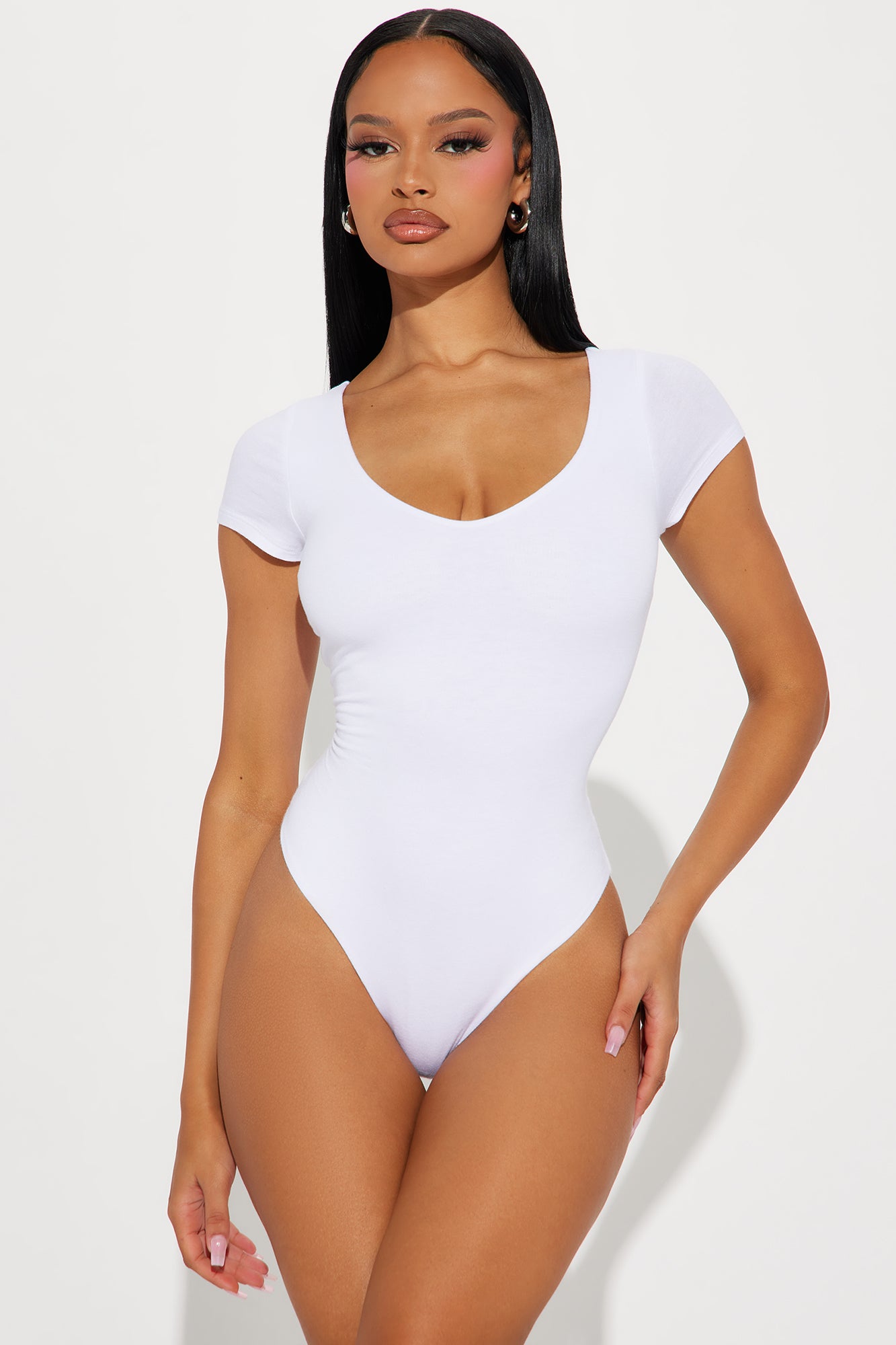 Vanessa V-Neck Double Layered Bodysuit