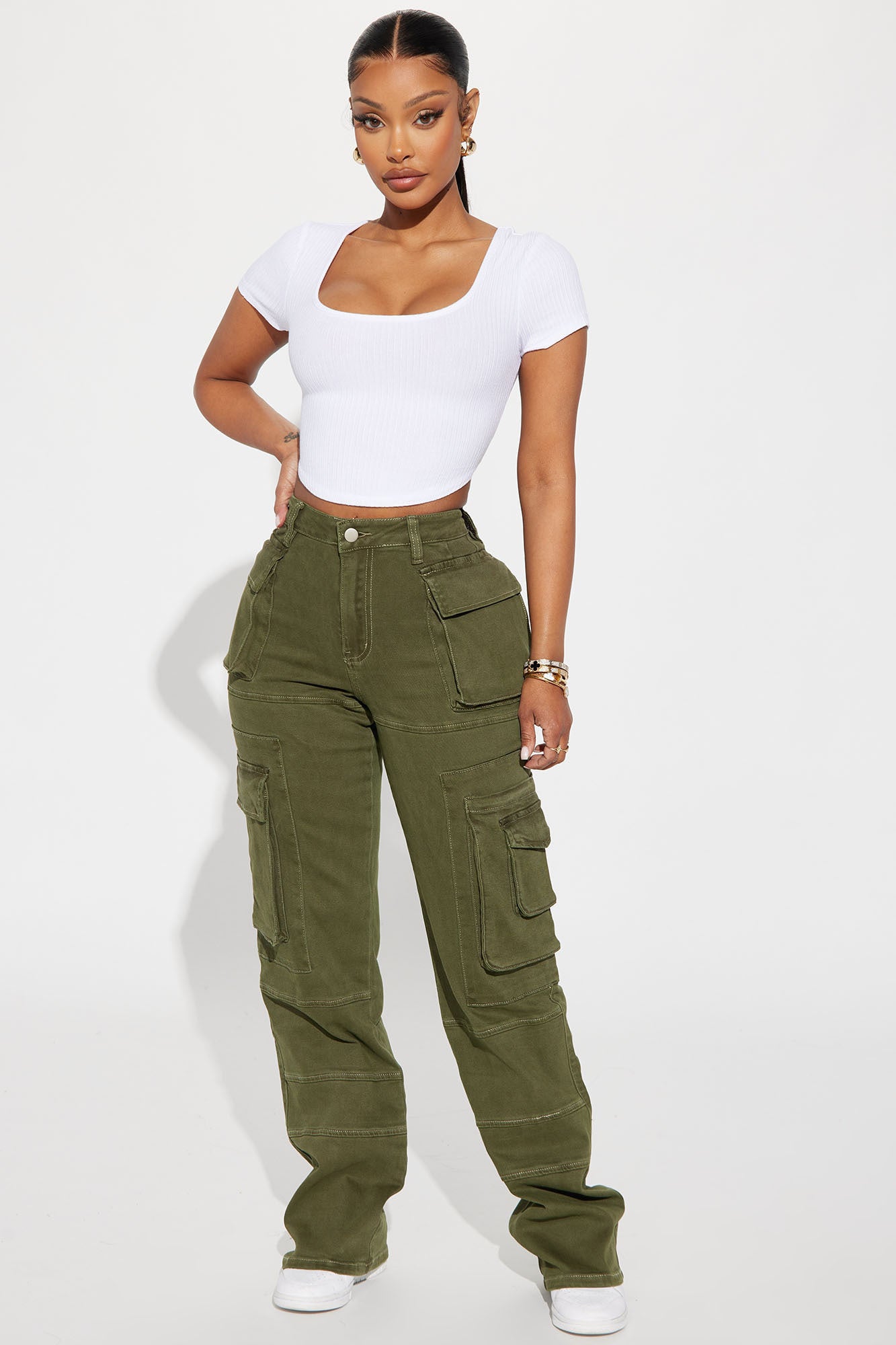 On Command Stretch Straight Leg Cargo Jean