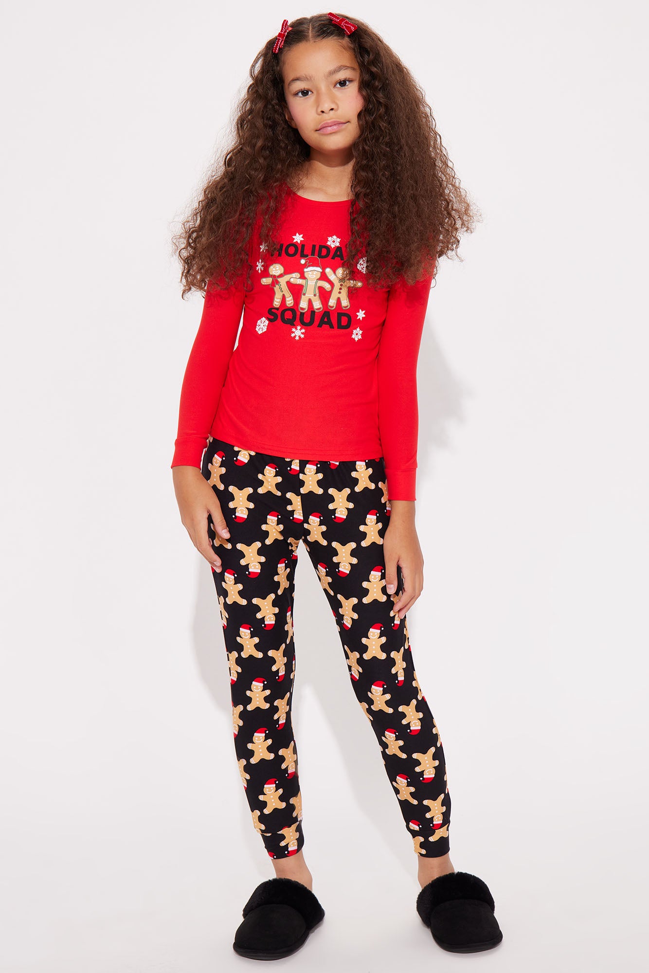 Mini Holiday Squad Gingerbread Matching Family Pant Set