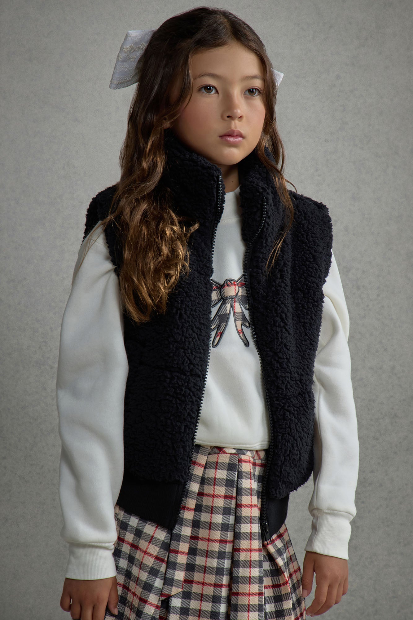 Mini Kiara Sherpa Puffer Vest