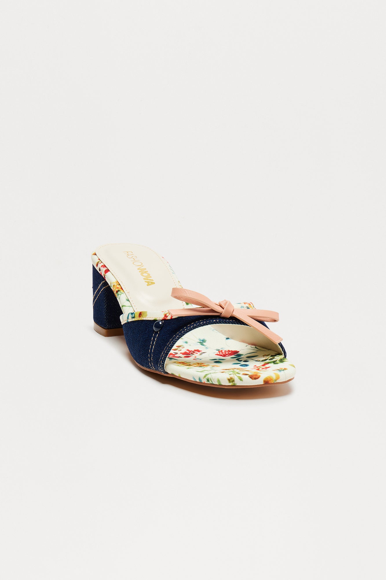 Kacin Denim Block Heel Mules