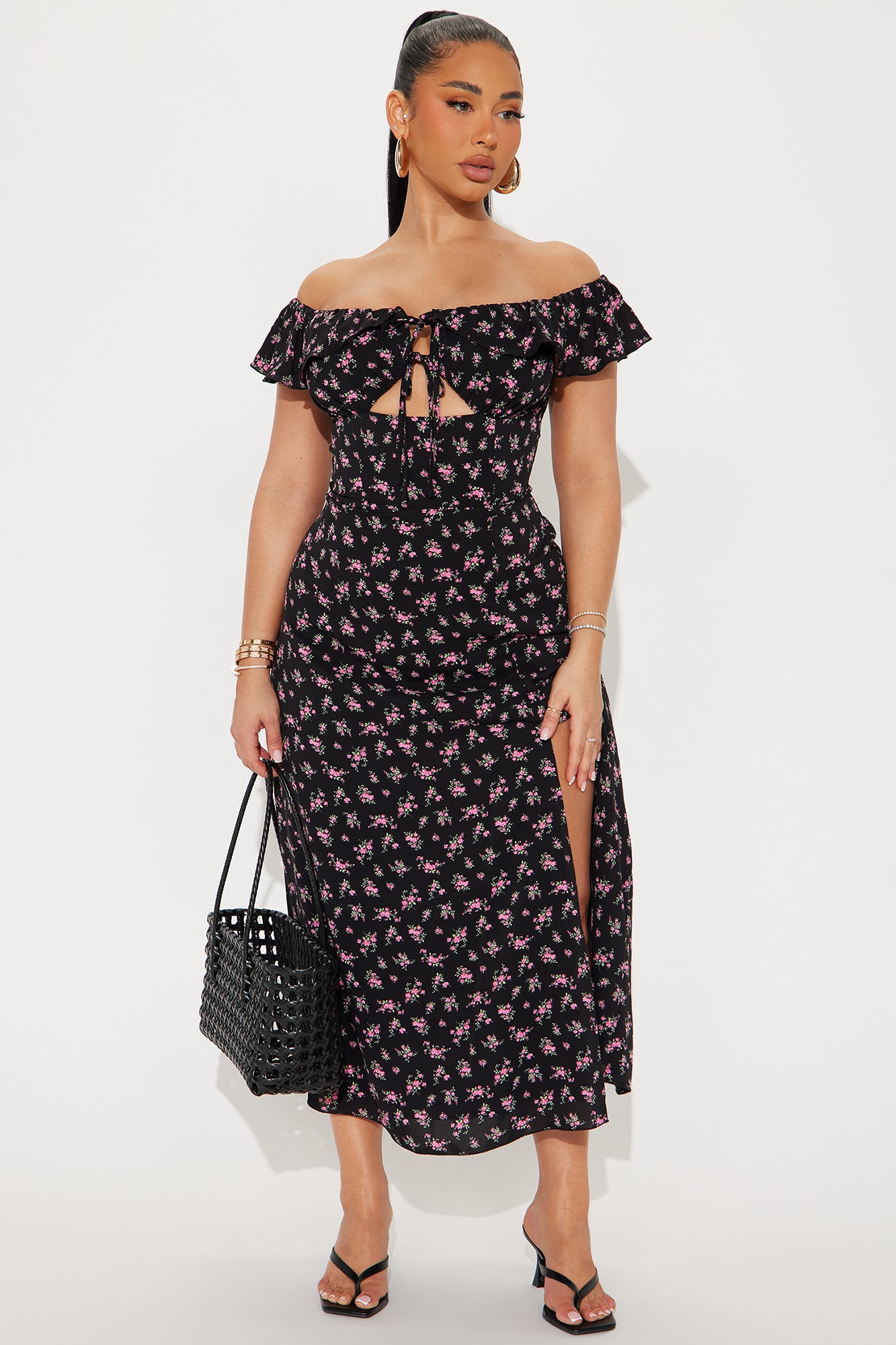 Karlie Floral Midi Dress