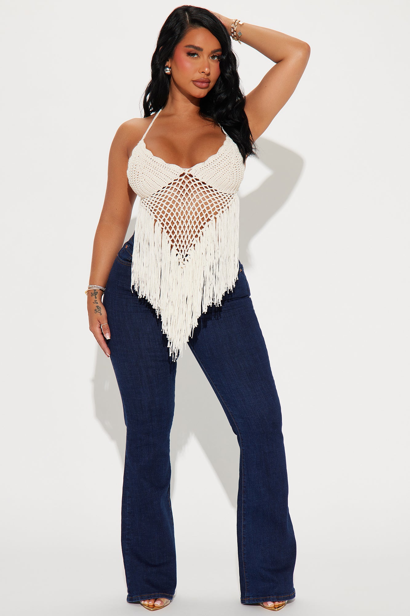 Feelin' The Heat Crochet Halter Top