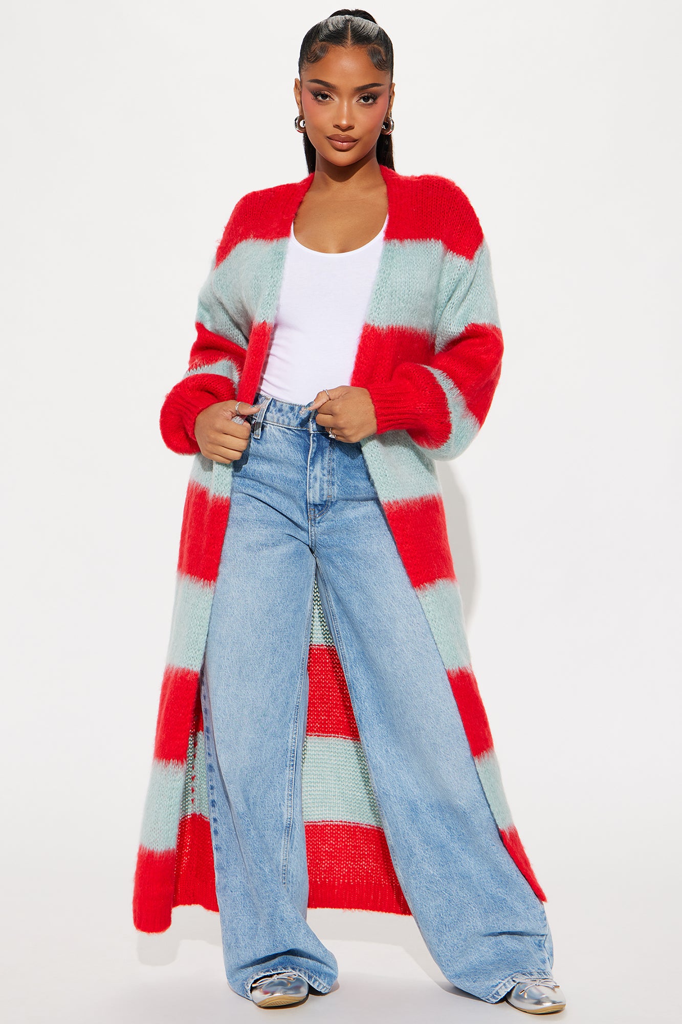 Ocean Blvd Striped Cardigan