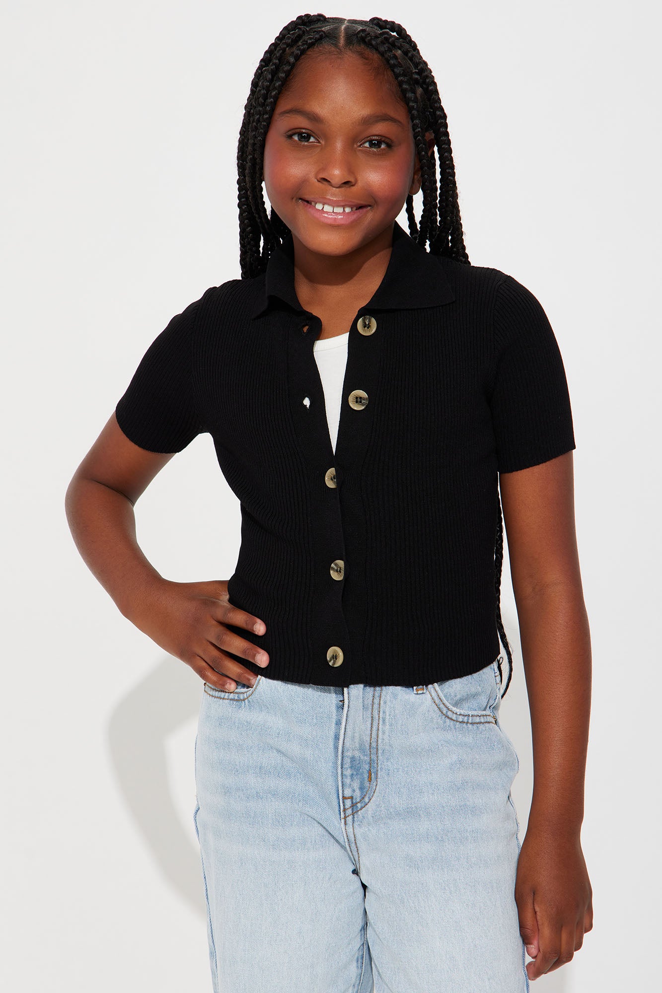 Mini Good Energy Cropped Sweater Top