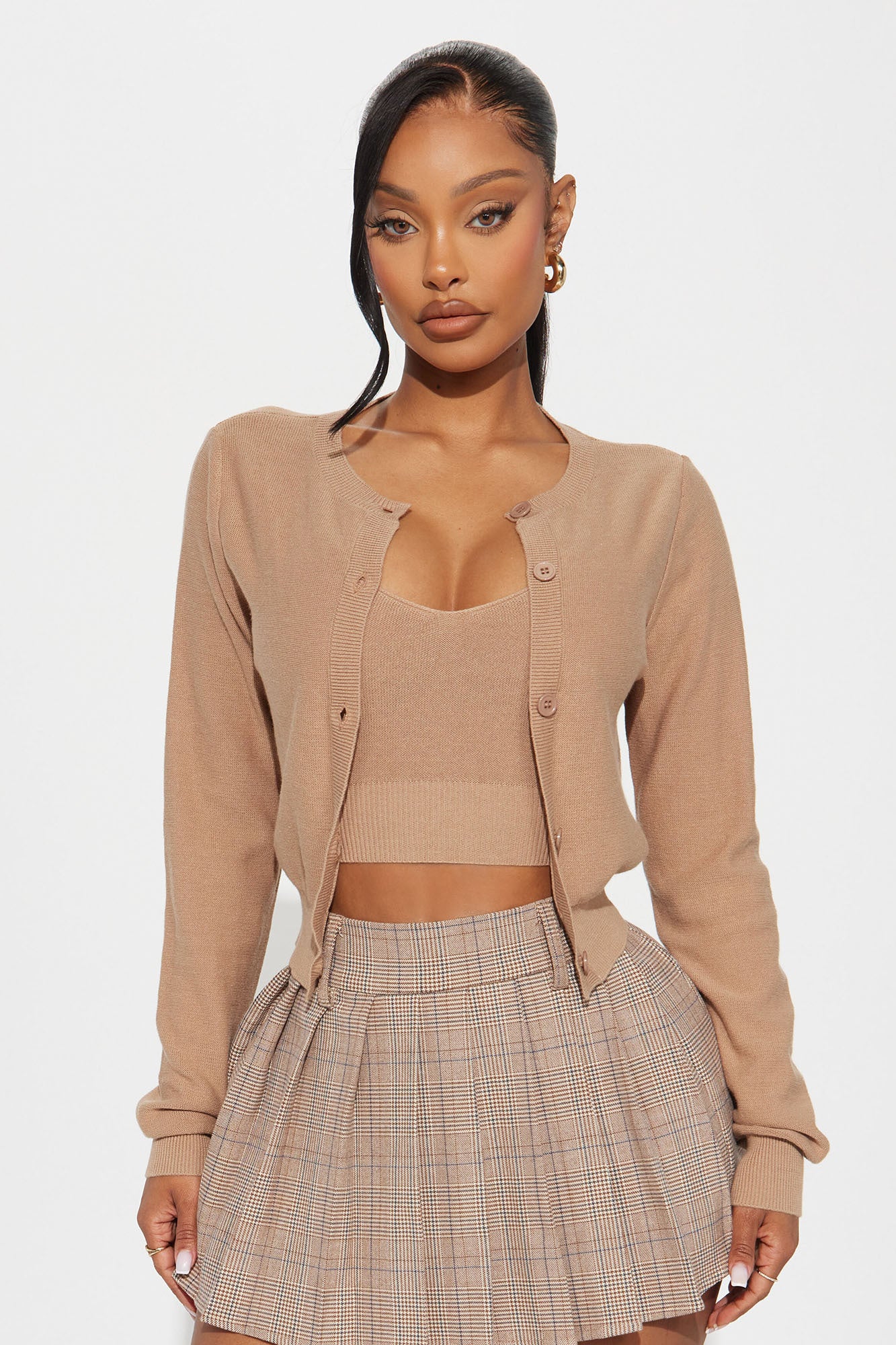 Rhode Island 2 Piece Cropped Cardigan Sweater