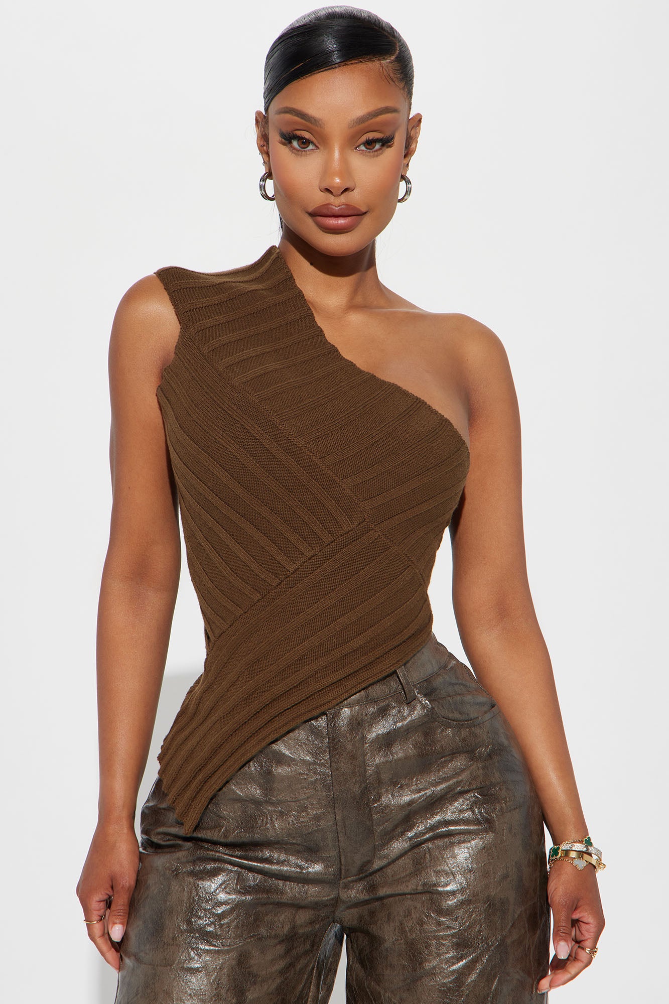 Amaya One Shoulder Sweater Top