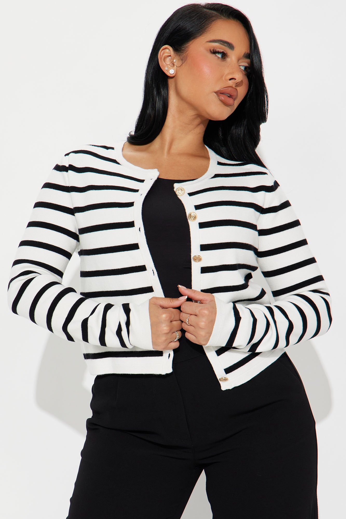 Elevated Chic Striped Cardigan
