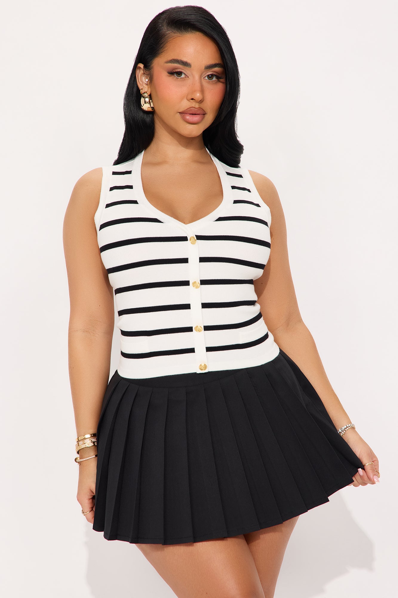 My True Passion Striped Sweater Vest