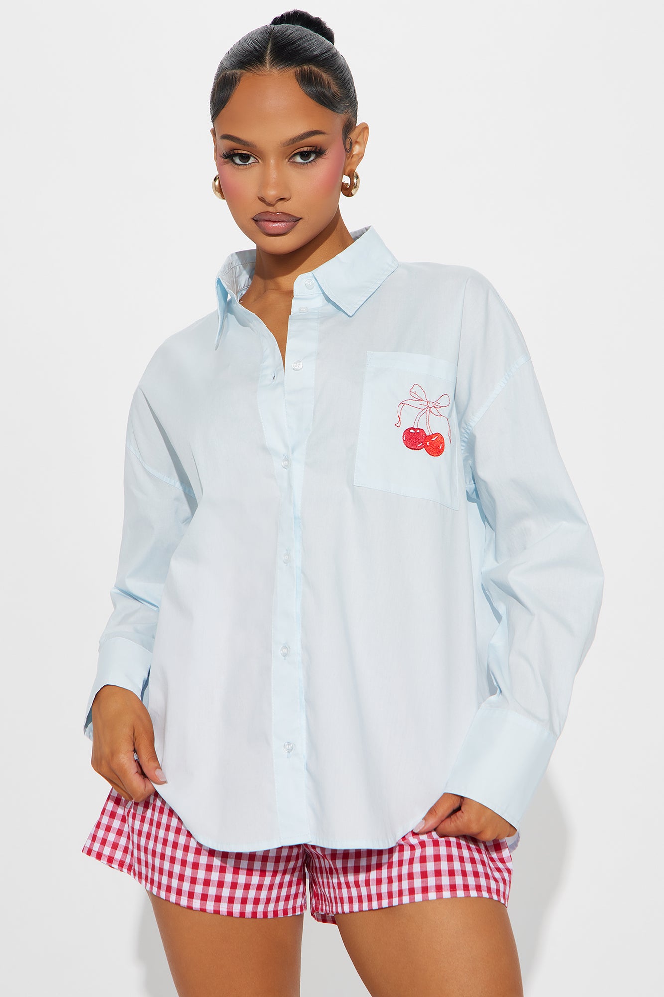 Sweet Cherries Poplin Shirt